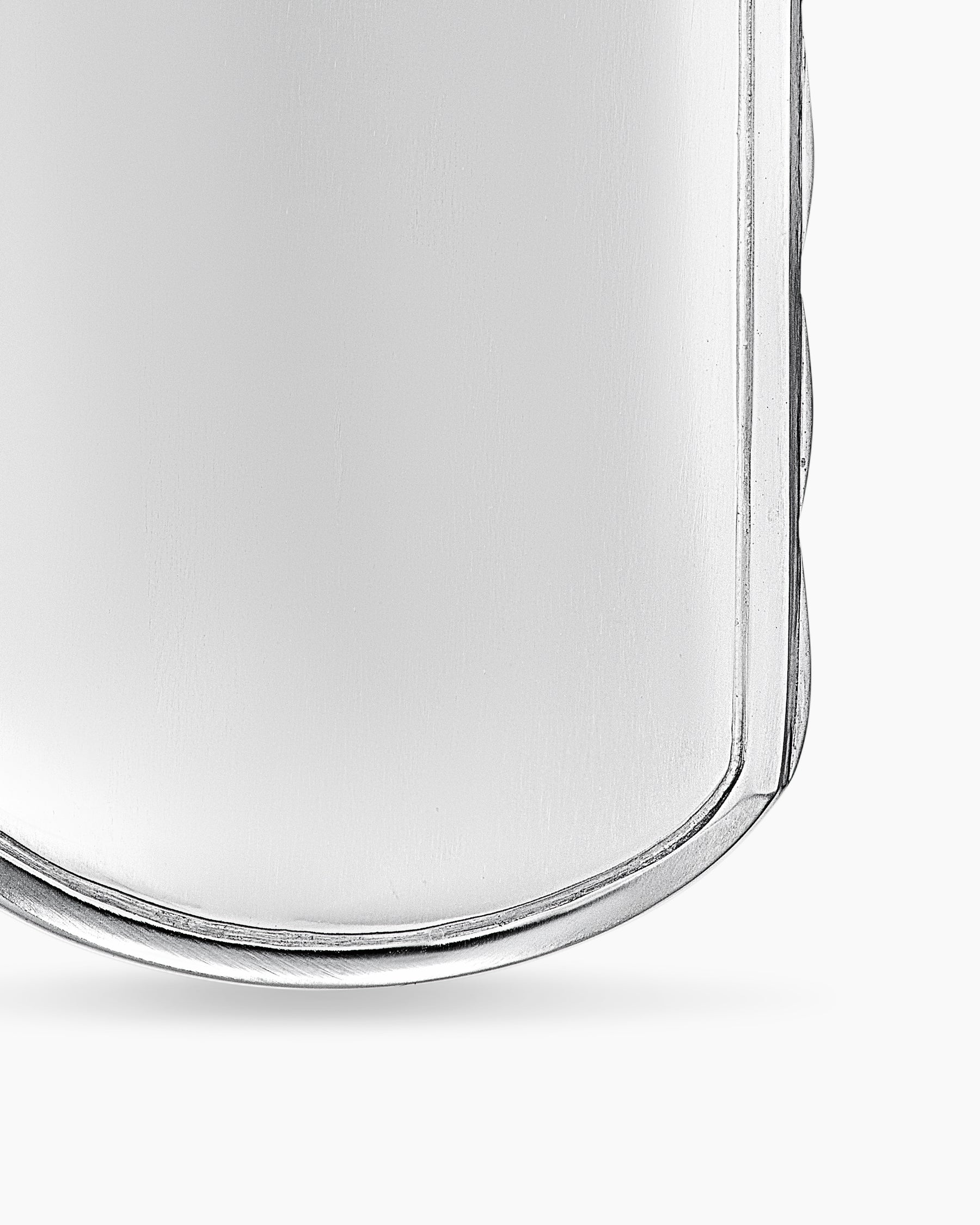 Sculpted Cable Tag in 18K White Gold, 35mm - Image 6