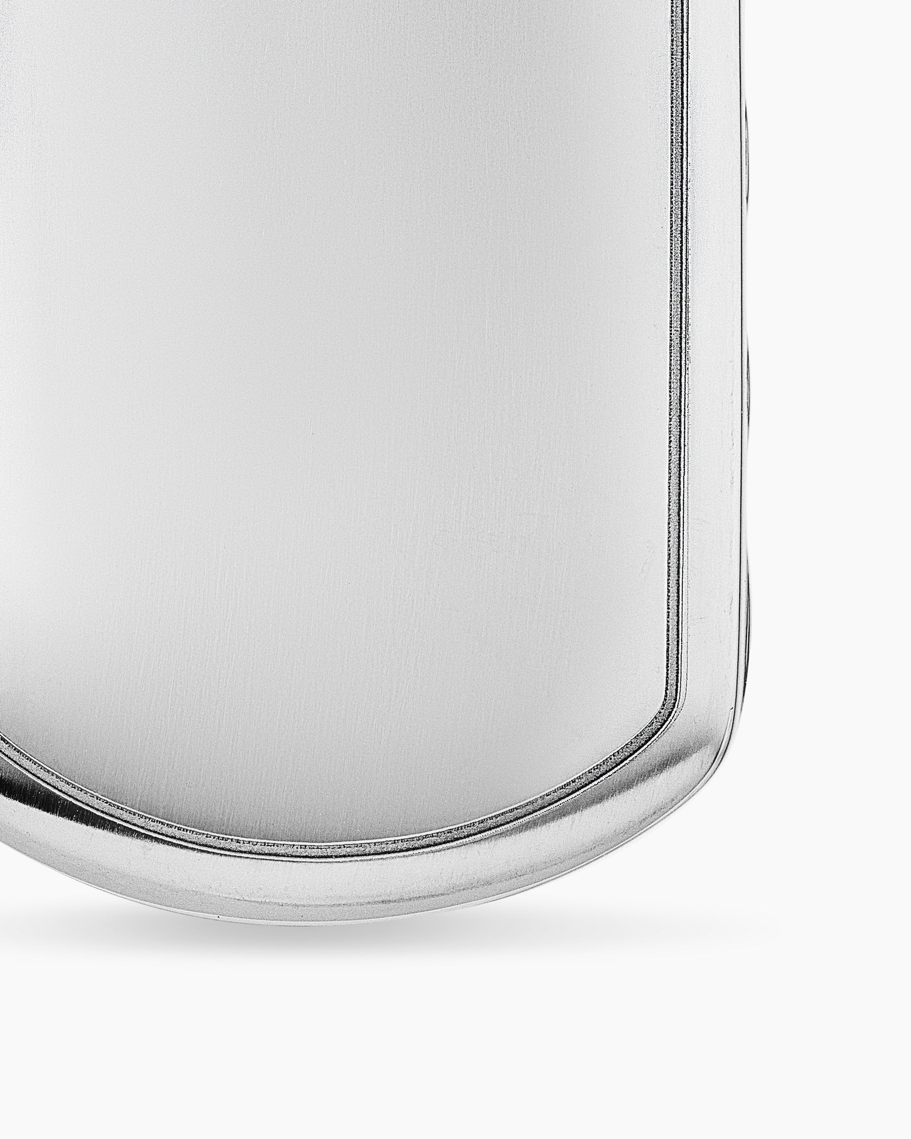 Sculpted Cable Tag in 18K White Gold with Diamonds, 35mm - Image 6