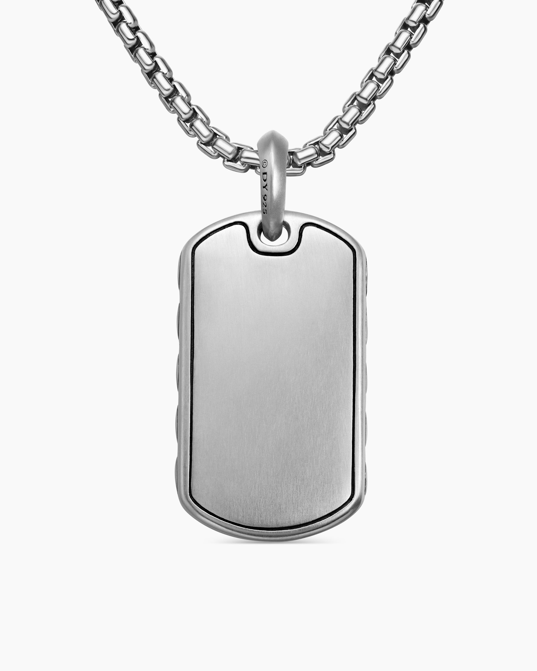 Sculpted Cable Tag in Sterling Silver, 35mm - Image 4