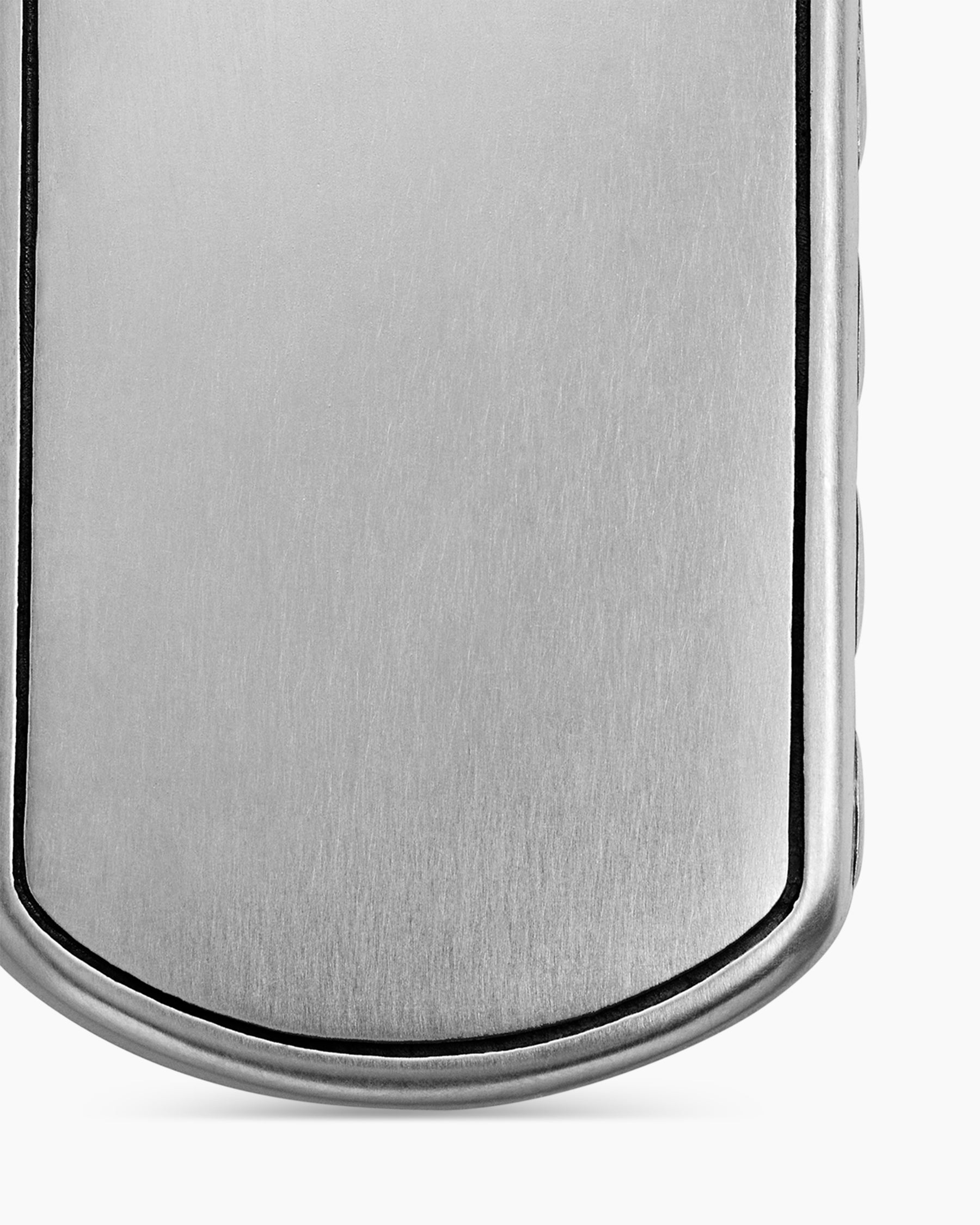 Sculpted Cable Tag in Sterling Silver, 35mm - Image 6
