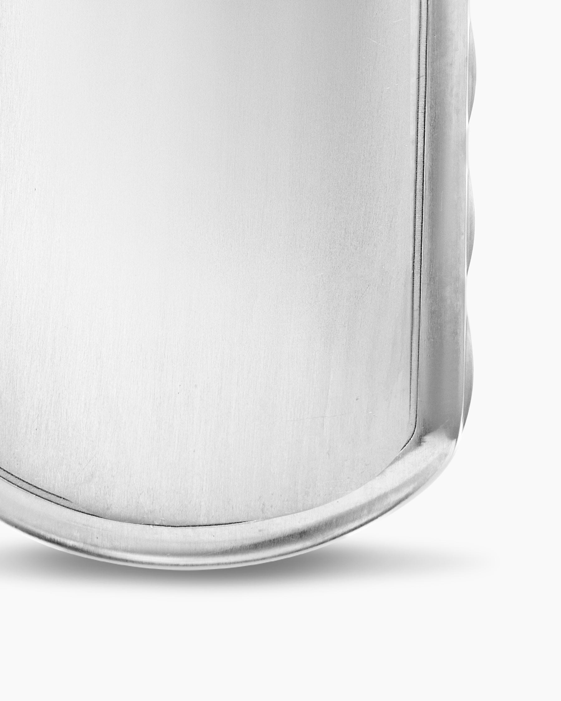 Sculpted Cable Tag in Sterling Silver with Diamonds, 35mm - Image 6