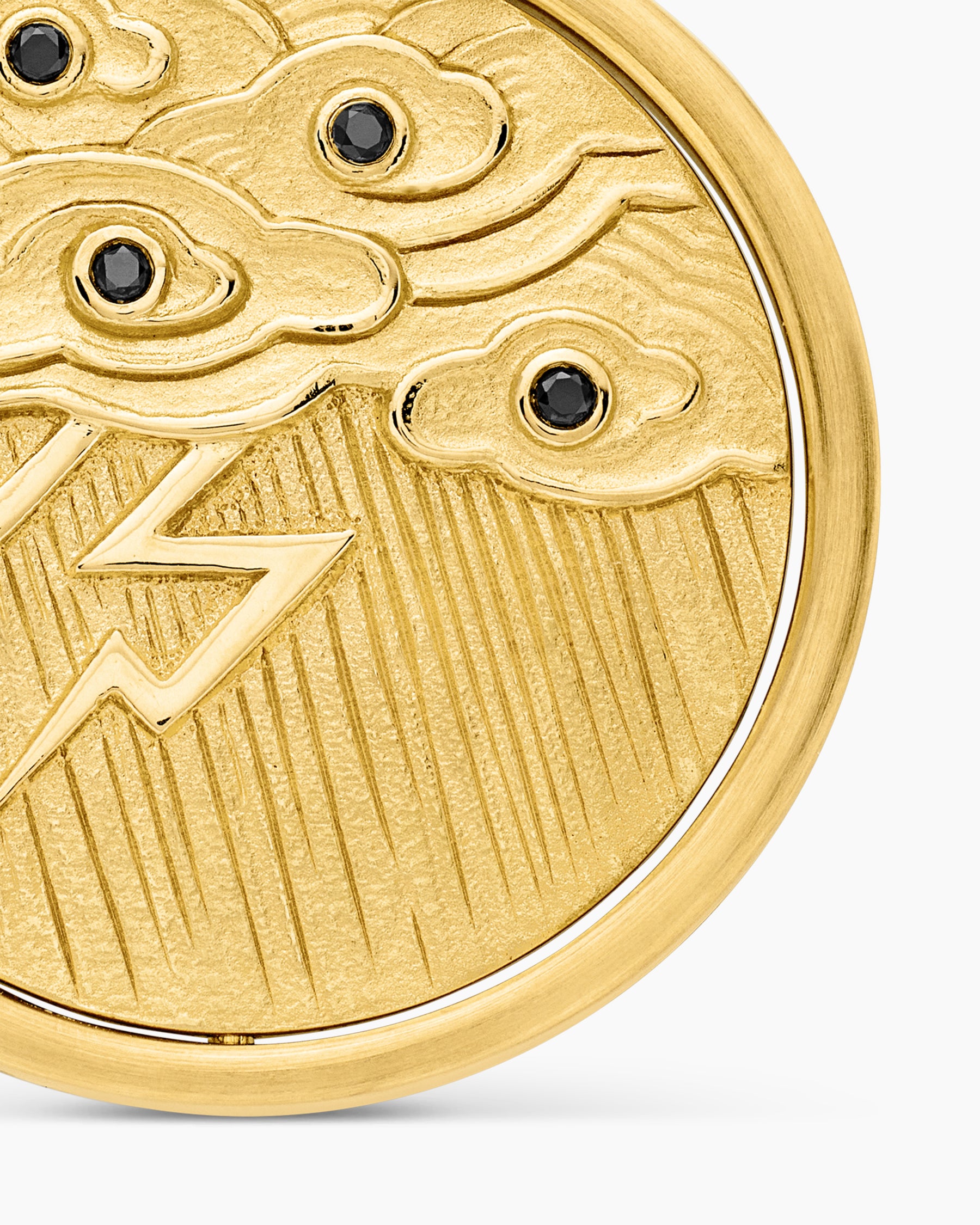 Storm Duality Amulet in 18K Yellow Gold with Diamonds, 23.6mm - Image 5