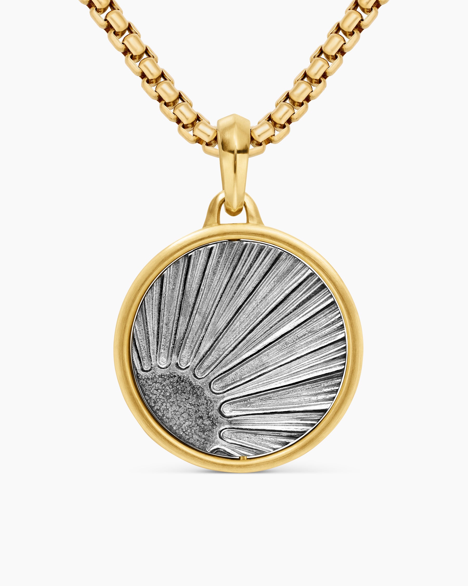 Storm Duality Amulet in Sterling Silver with 18K Yellow Gold, 23.6mm - Image 4
