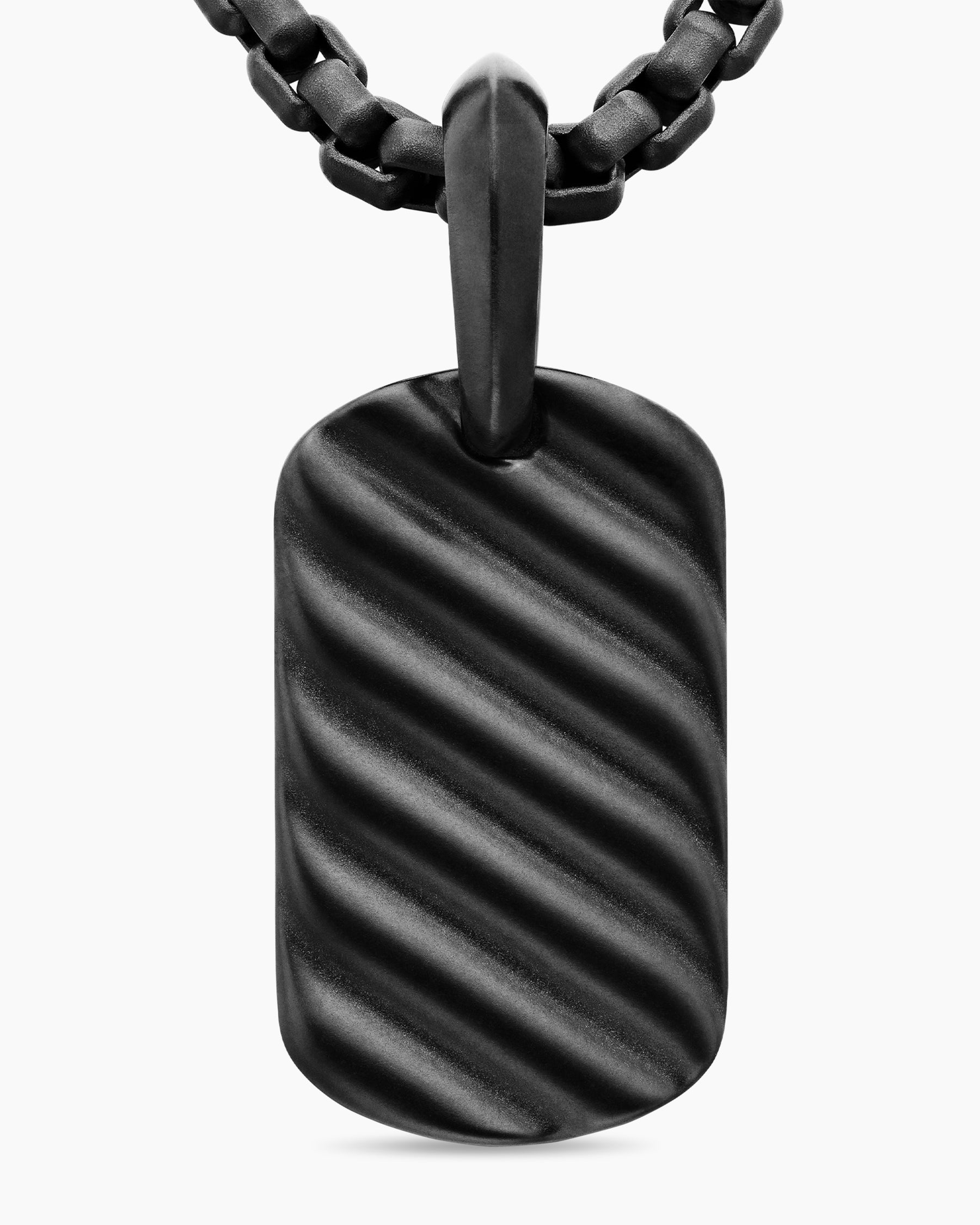 Sculpted Cable Tag in Black Titanium, 21mm - Image 5