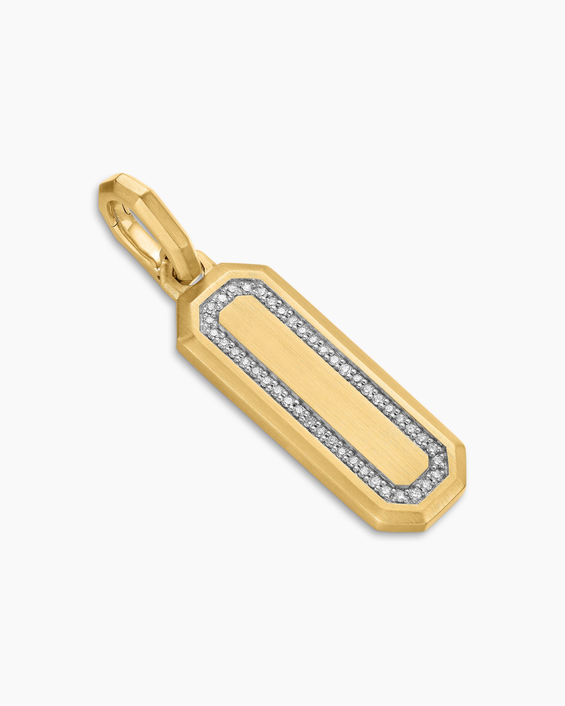 Streamline Amulet in 18K Yellow Gold with Diamonds, 28mm - Image 3