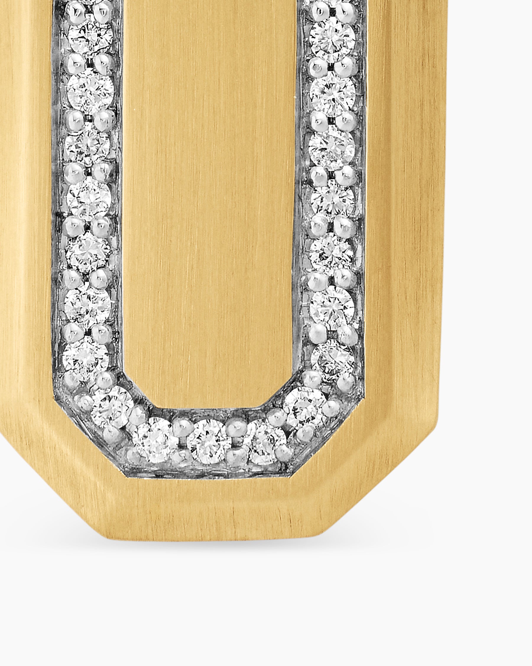 Streamline Amulet in 18K Yellow Gold with Diamonds, 28mm - Image 5