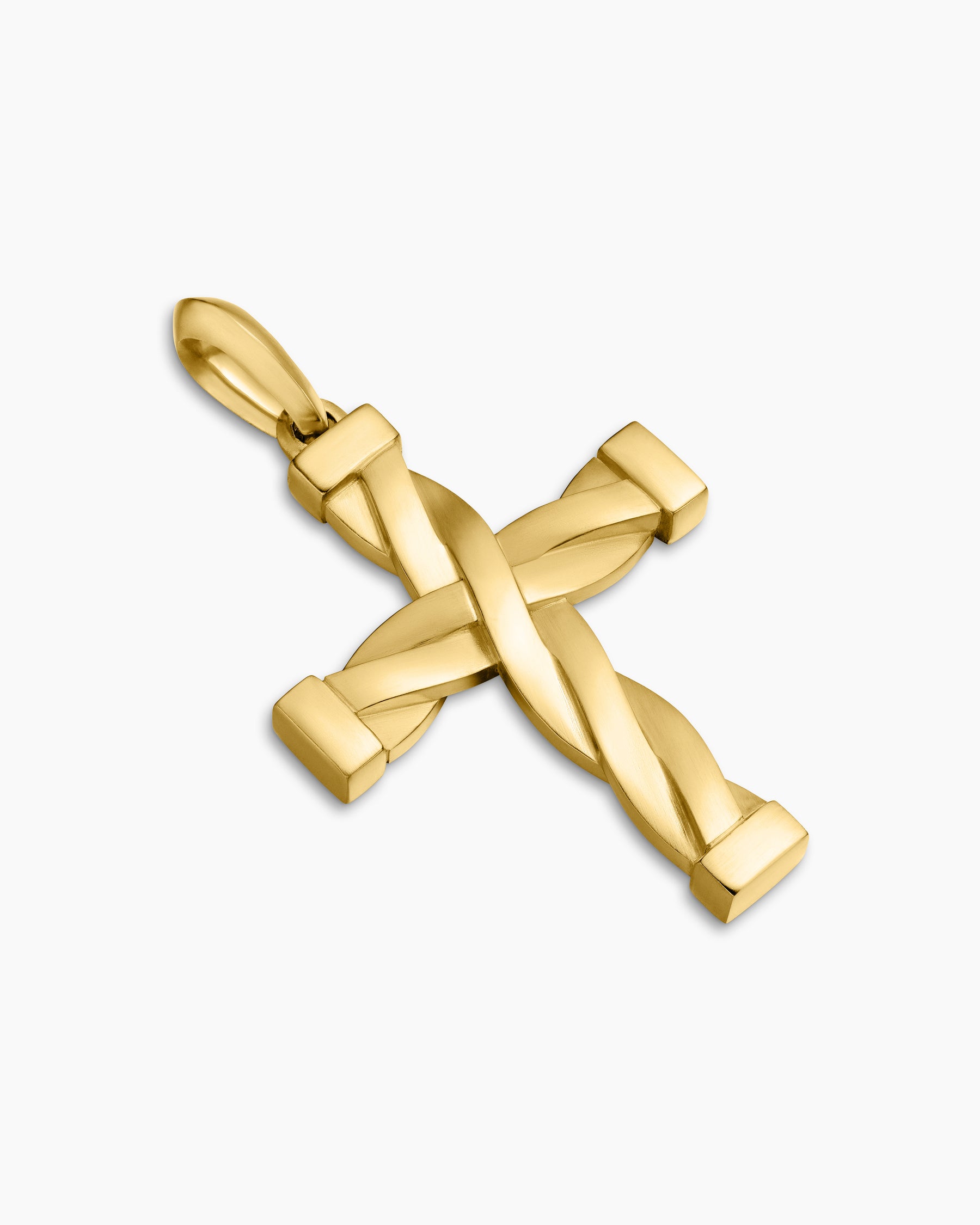 DY Helios Cross Pendant in 18K Yellow Gold, 36mm - Image 3