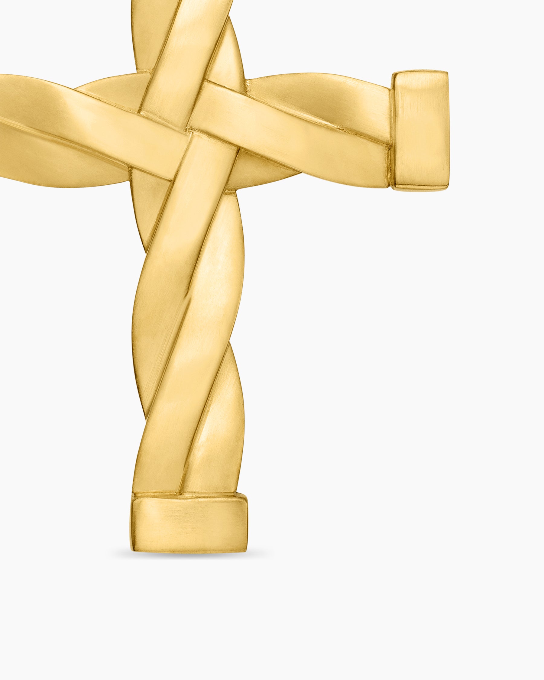 DY Helios Cross Pendant in 18K Yellow Gold, 36mm - Image 6