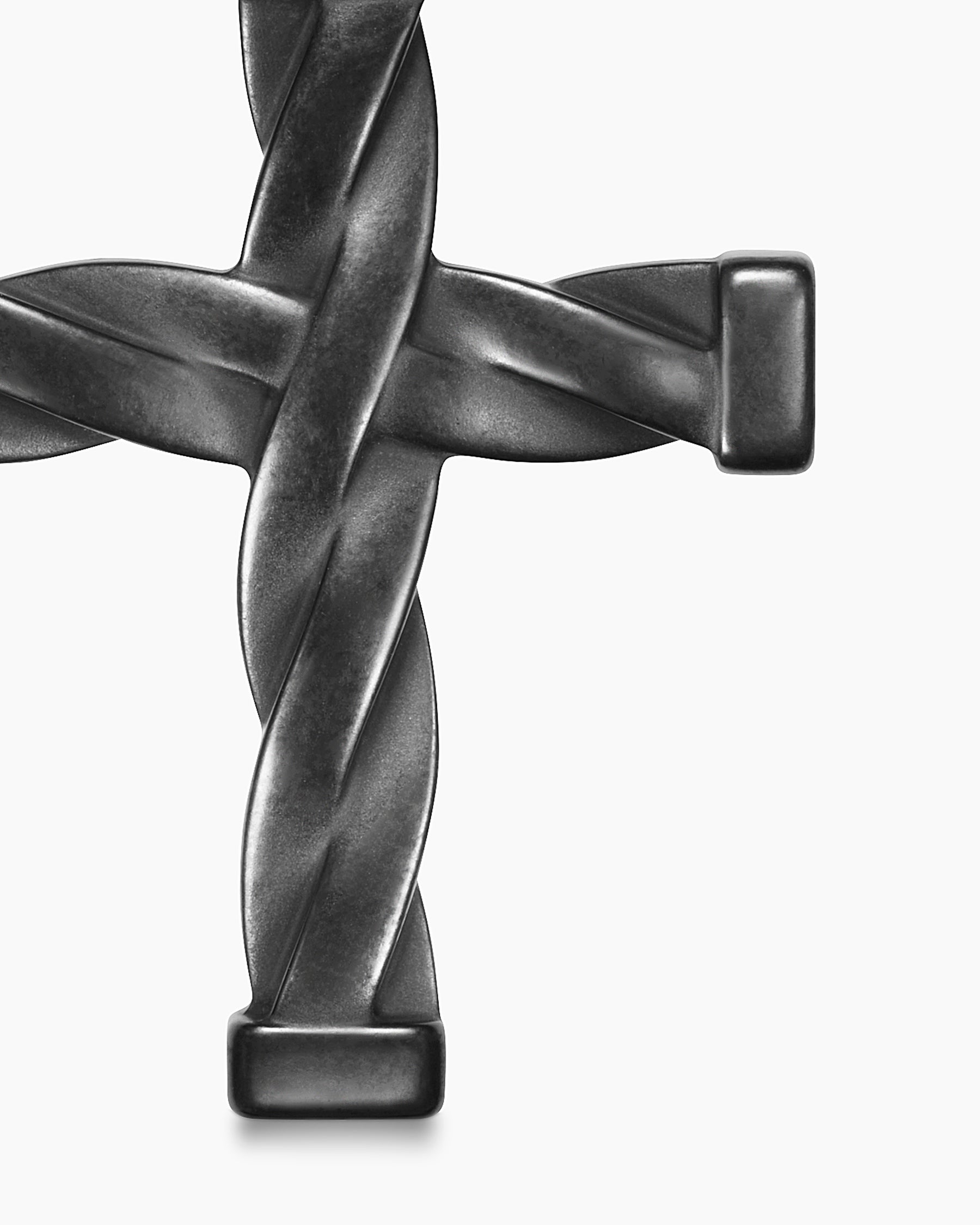 DY Helios Cross Pendant in Black Titanium, 36mm - Image 5