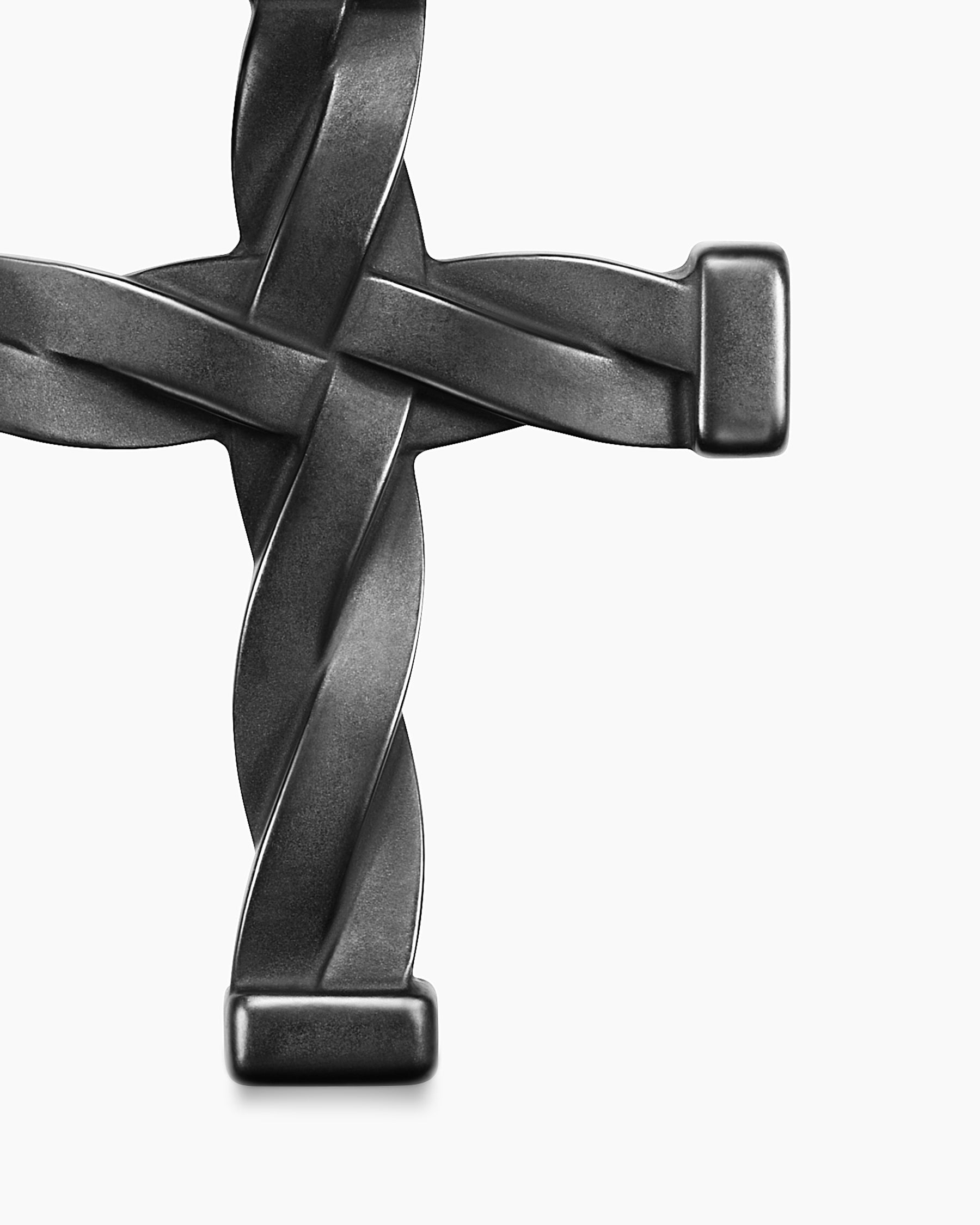 DY Helios Cross Pendant in Black Titanium, 36mm - Image 6