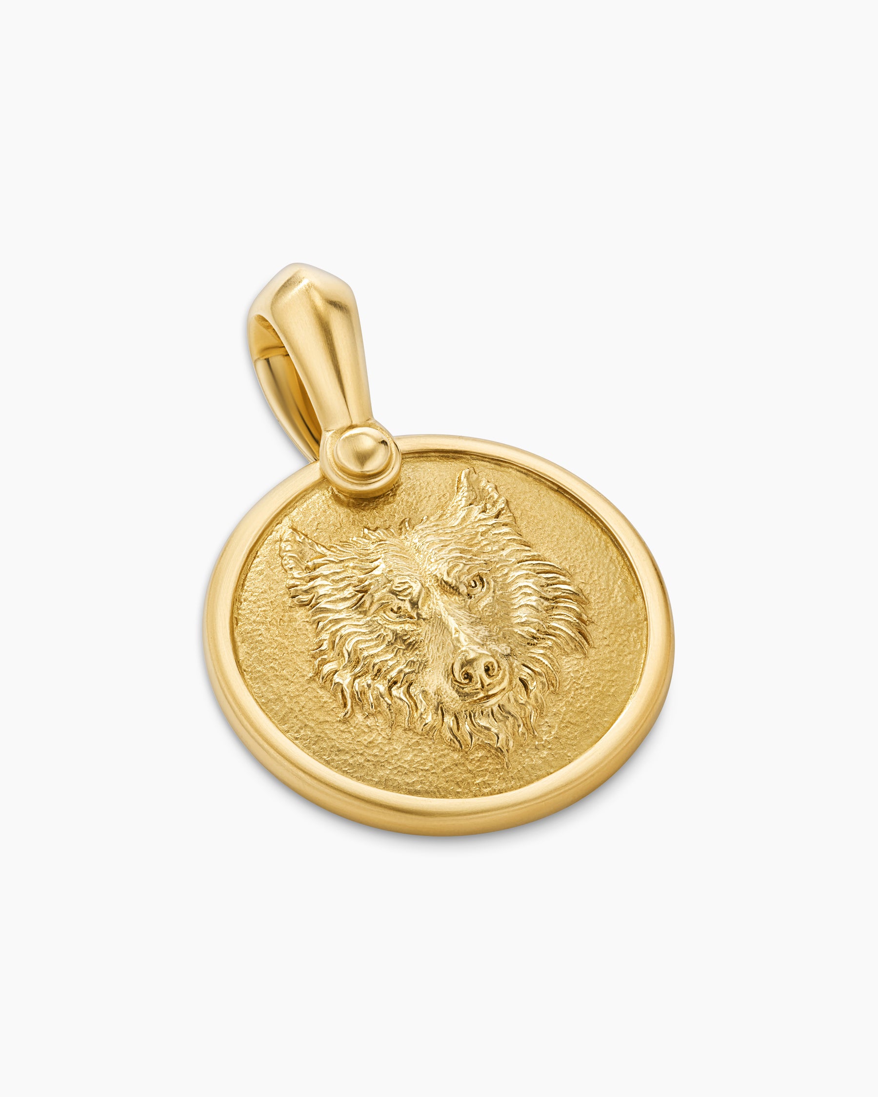 Petrvs Wolf Amulet in 18K Yellow Gold, 21mm - Image 4