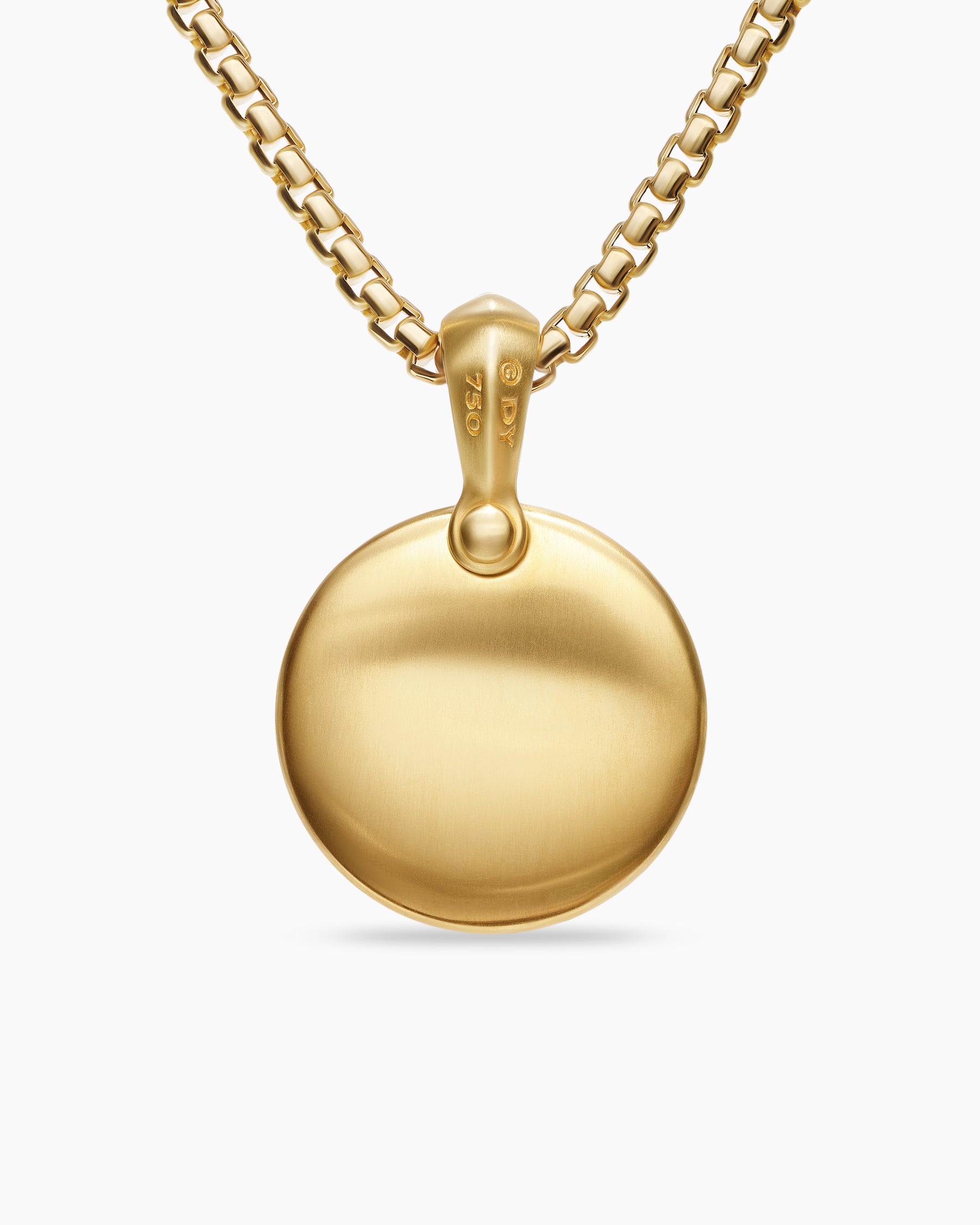 Petrvs Wolf Amulet in 18K Yellow Gold with Banded Agate, 21mm - Image 4