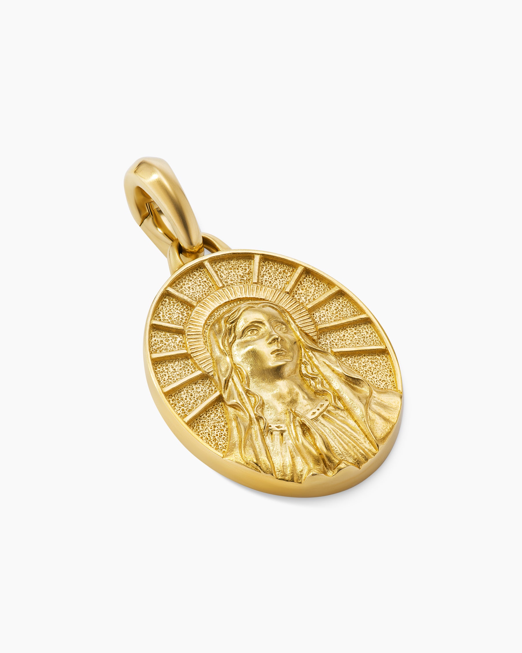 Mary Amulet in 18K Yellow Gold, 20mm - Image 3