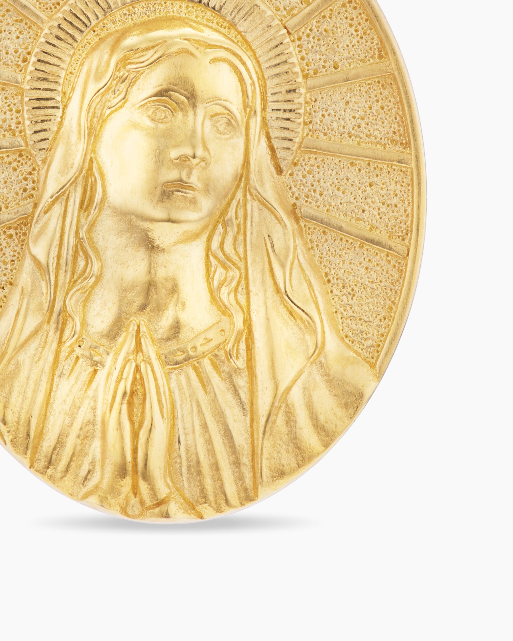 Mary Amulet in 18K Yellow Gold, 20mm - Image 5