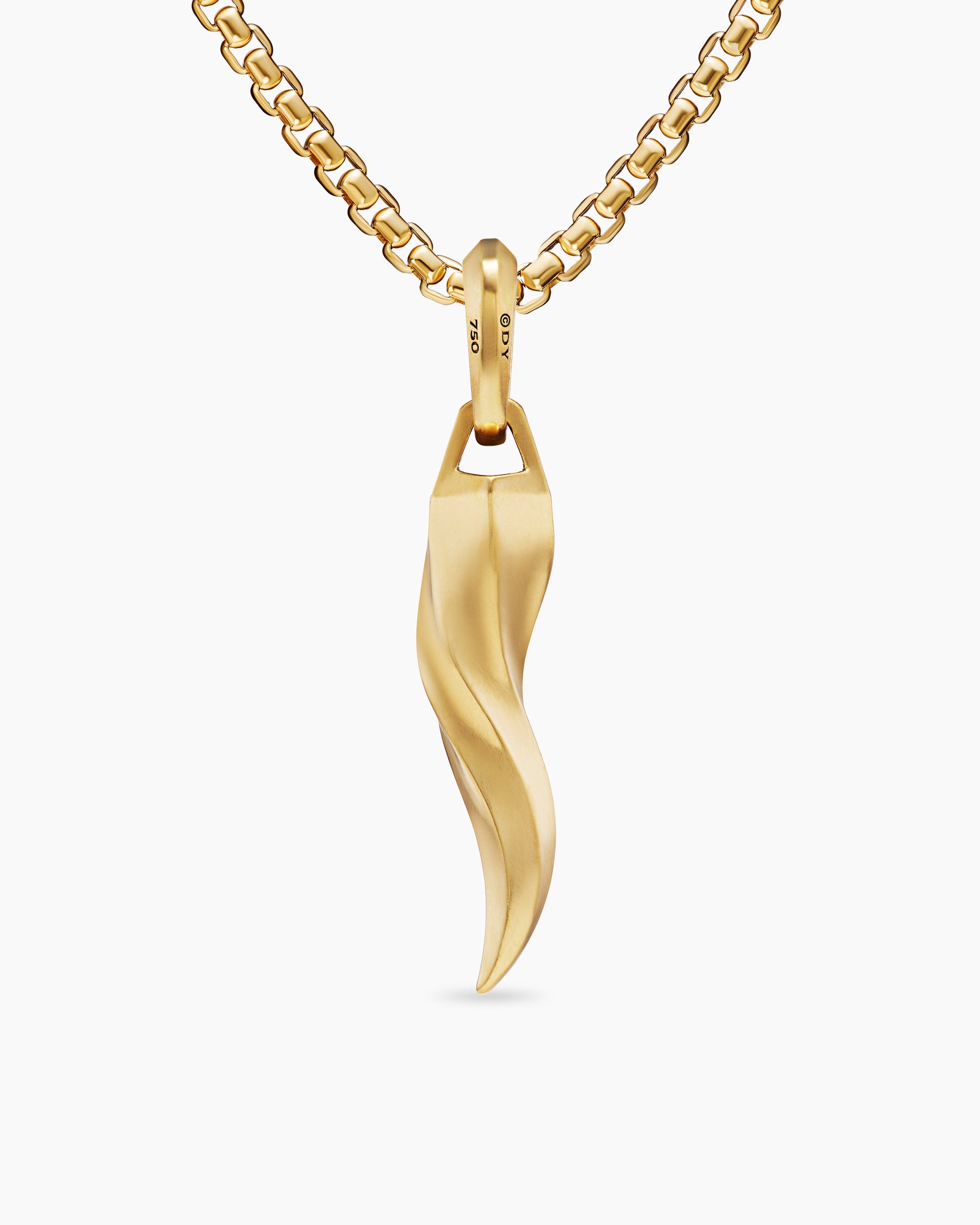 Cornicello Amulet in 18K Yellow Gold, 30mm - Image 4