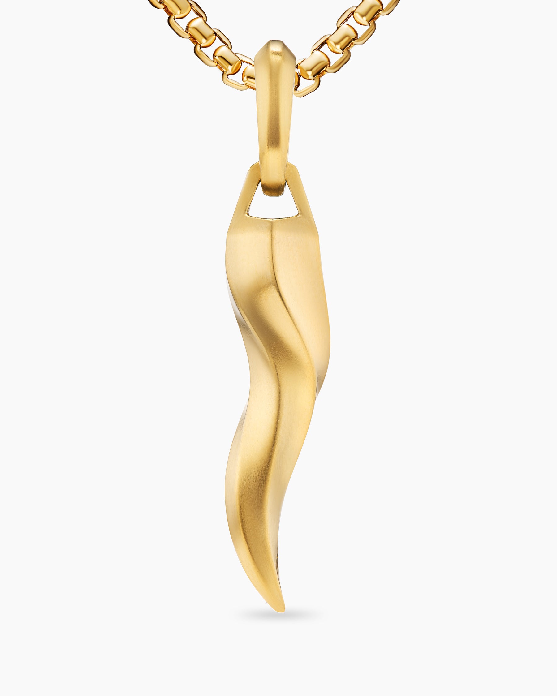 Cornicello Amulet in 18K Yellow Gold, 30mm - Image 5