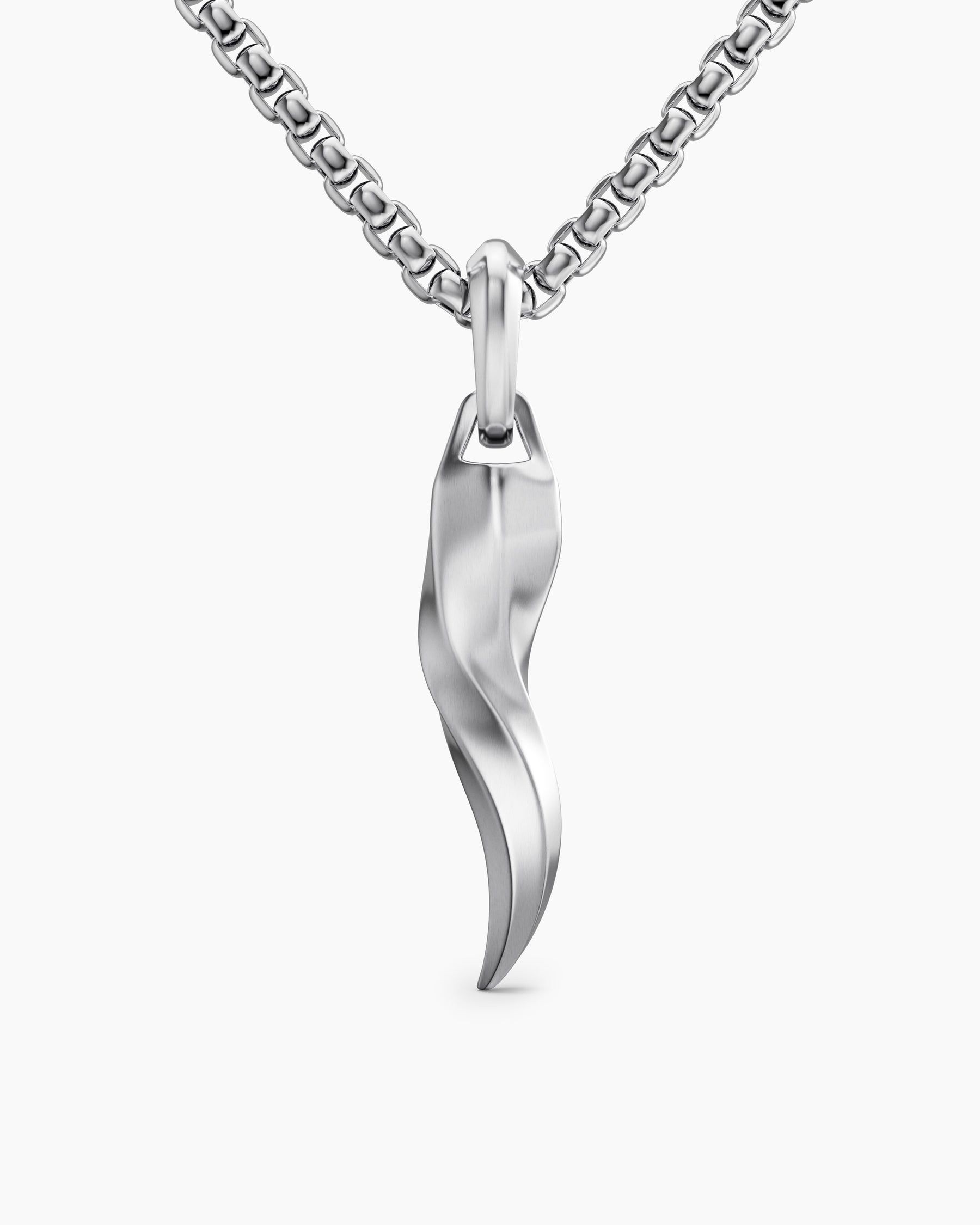 Cornicello Amulet in Sterling Silver, 30.6mm