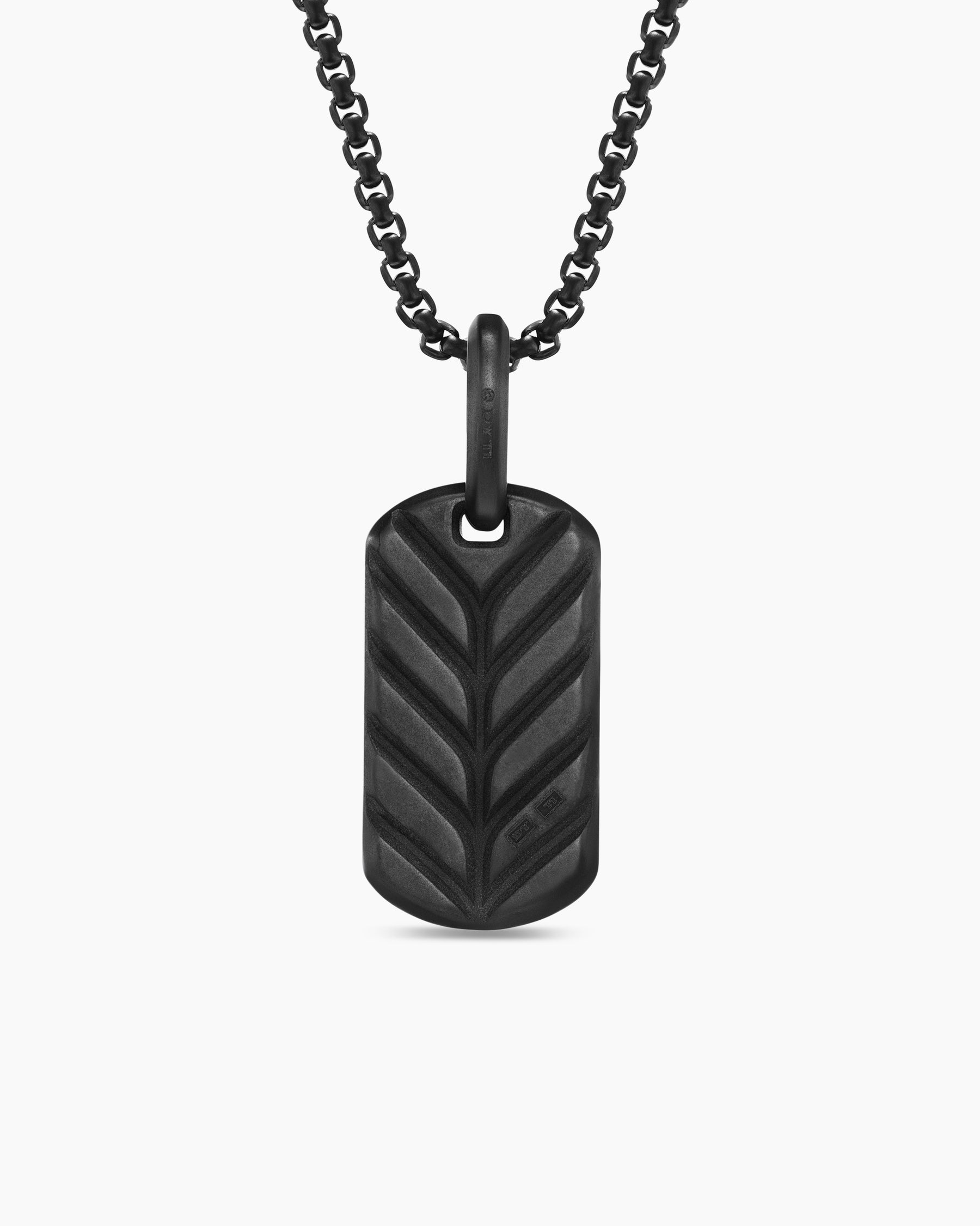 Chevron Tag in Black Titanium, 21mm - Image 4