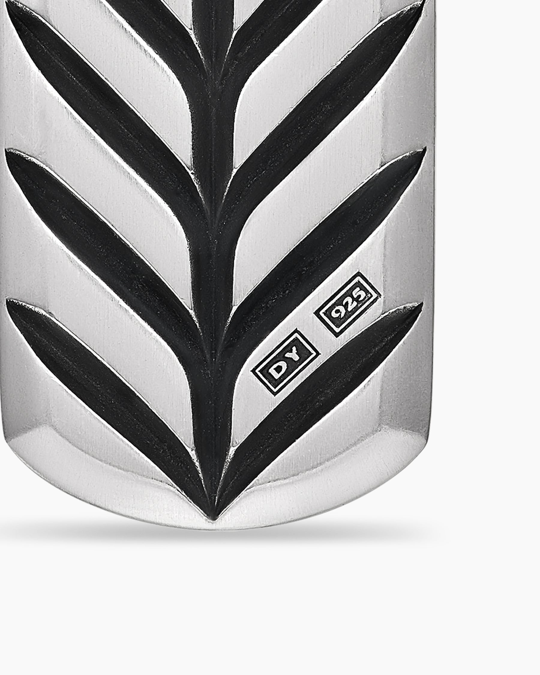 Chevron Tag in Sterling Silver, 21mm - Image 6