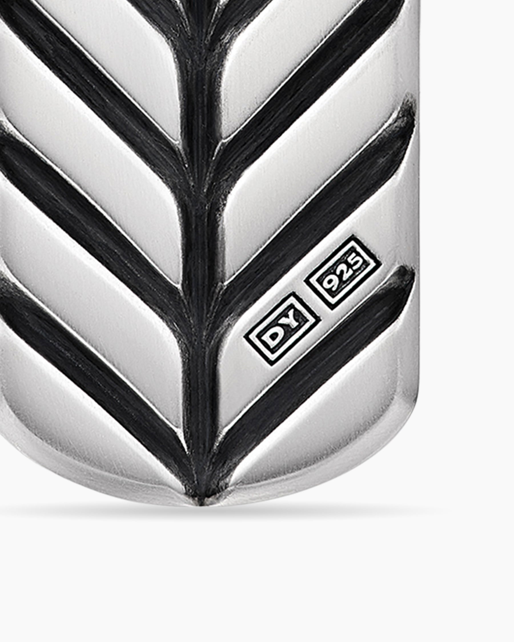 Chevron Tag in Sterling Silver with Malachite, 21mm - Image 6