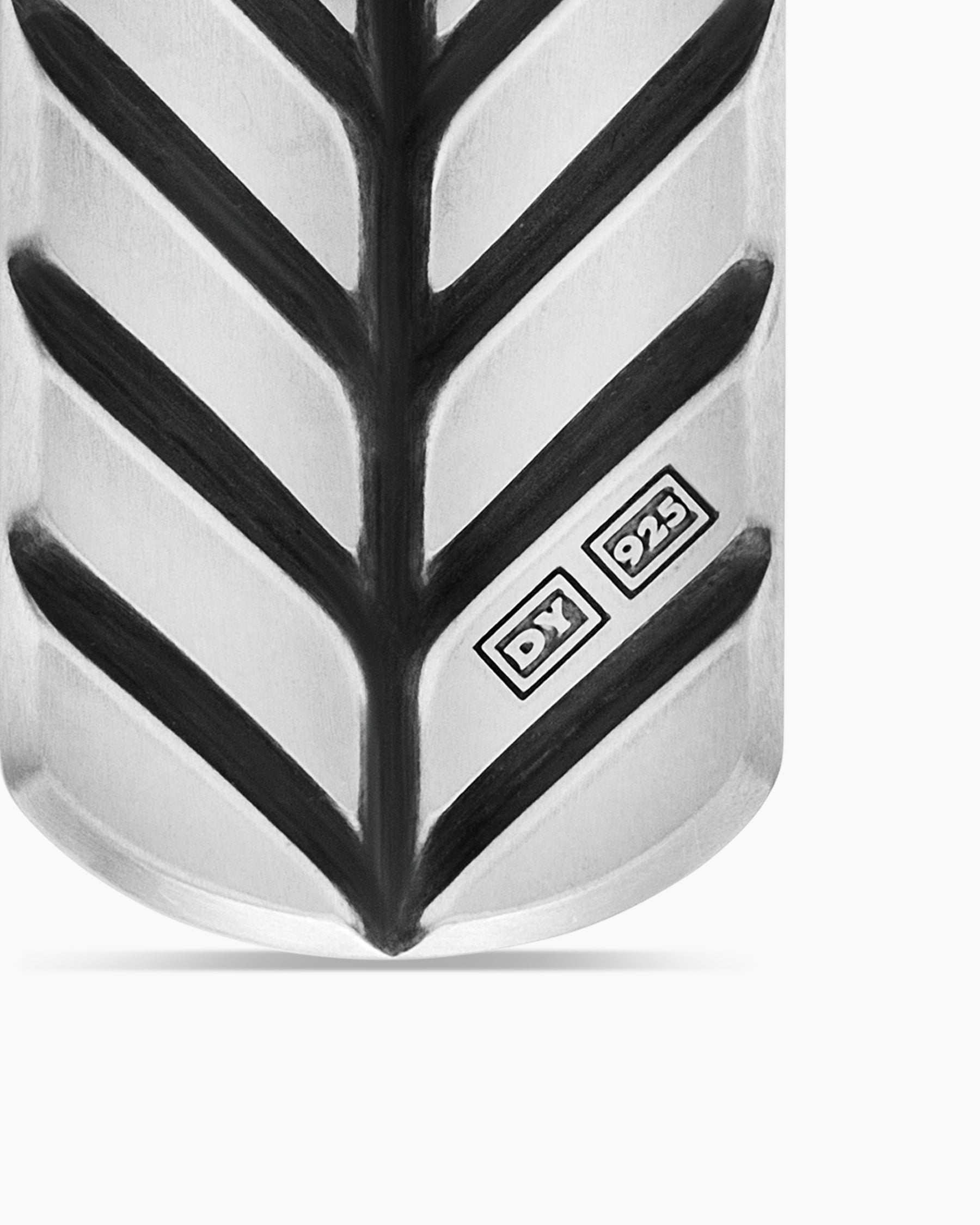 Chevron Tag in Sterling Silver with Pietersite, 21mm - Image 6