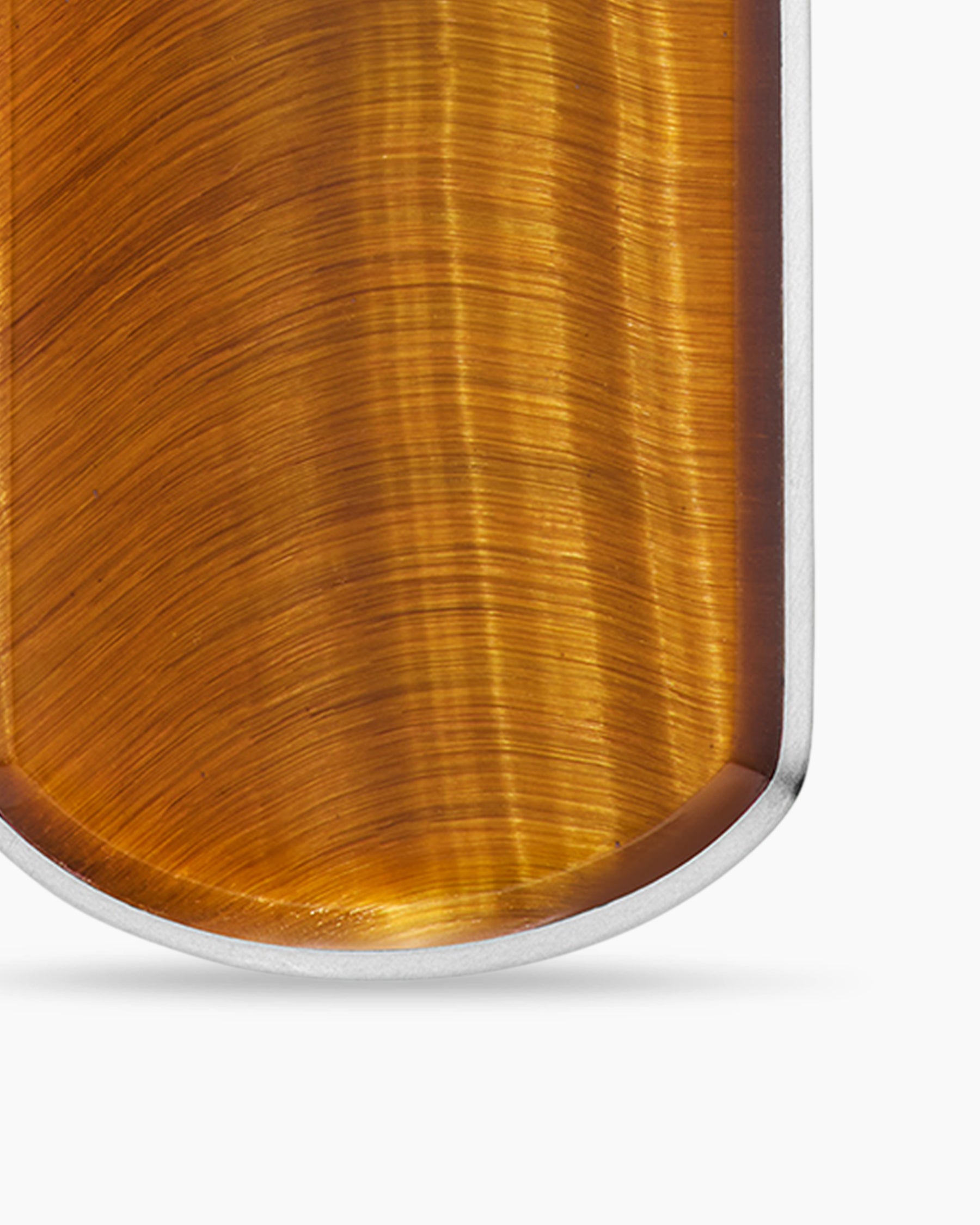 Chevron Tag in Sterling Silver with Tiger's Eye, 21mm - Image 5