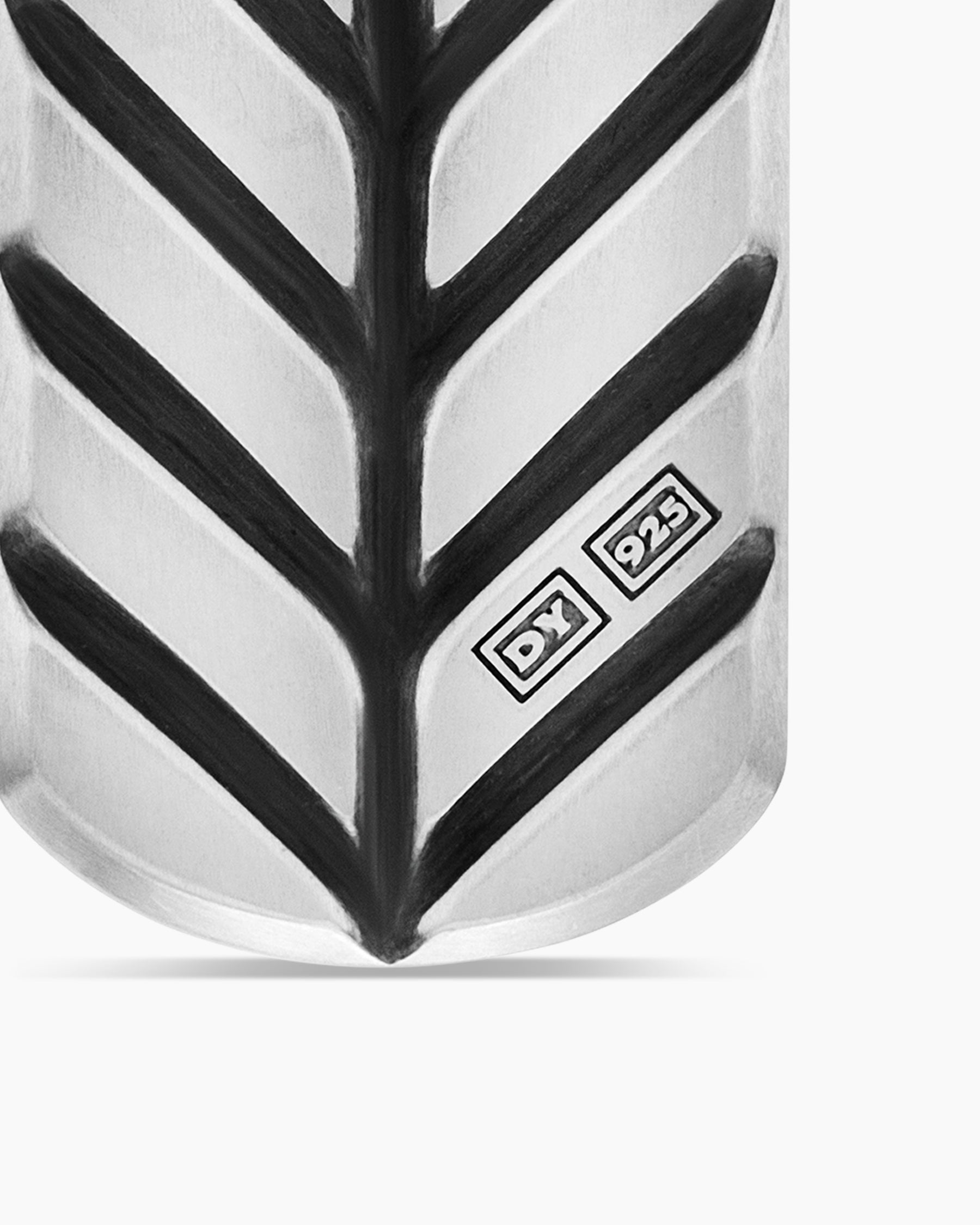 Chevron Tag in Sterling Silver with Tiger's Eye, 21mm - Image 6