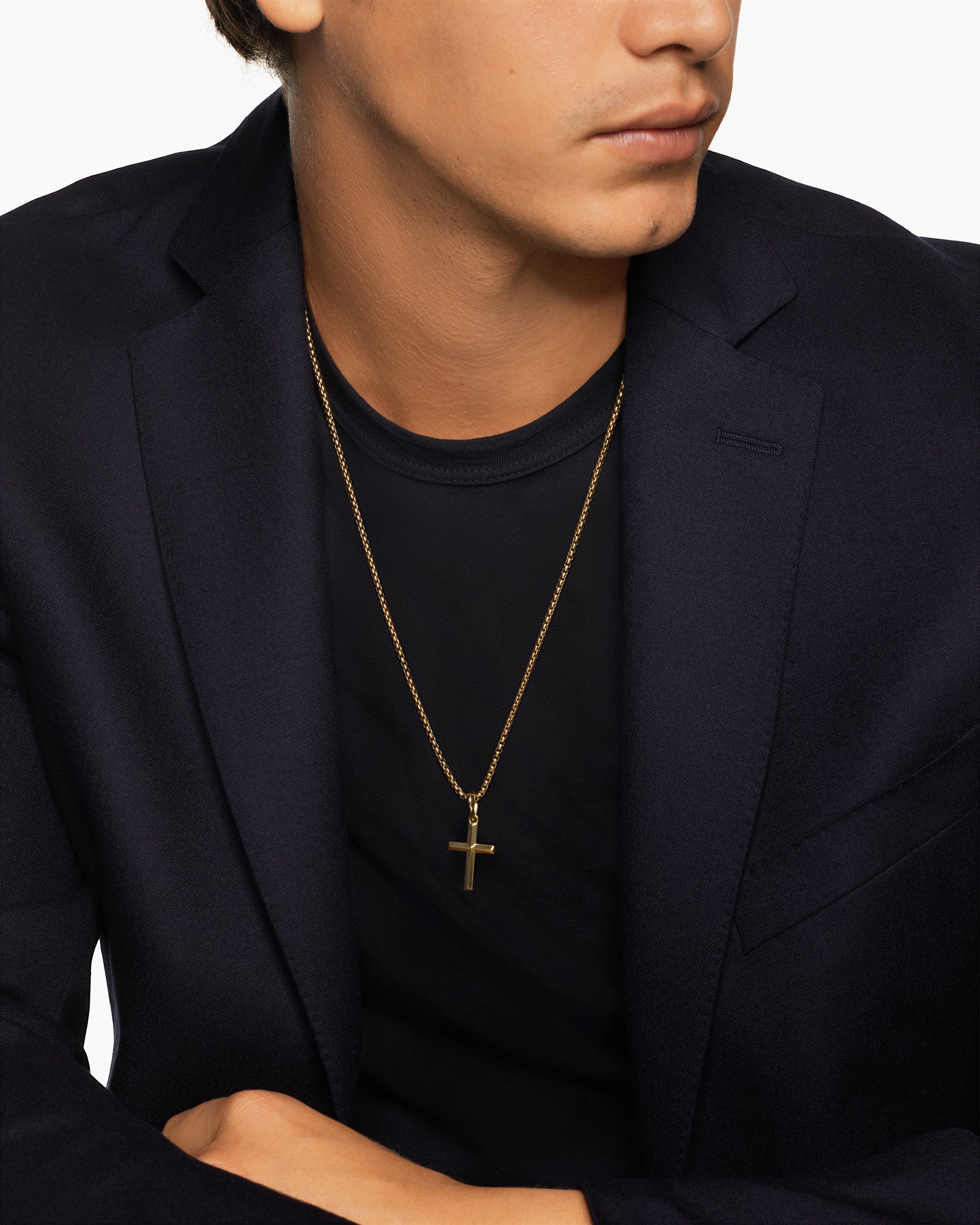 Alternative view of Cross Pendant in 18K Yellow Gold, 24mm