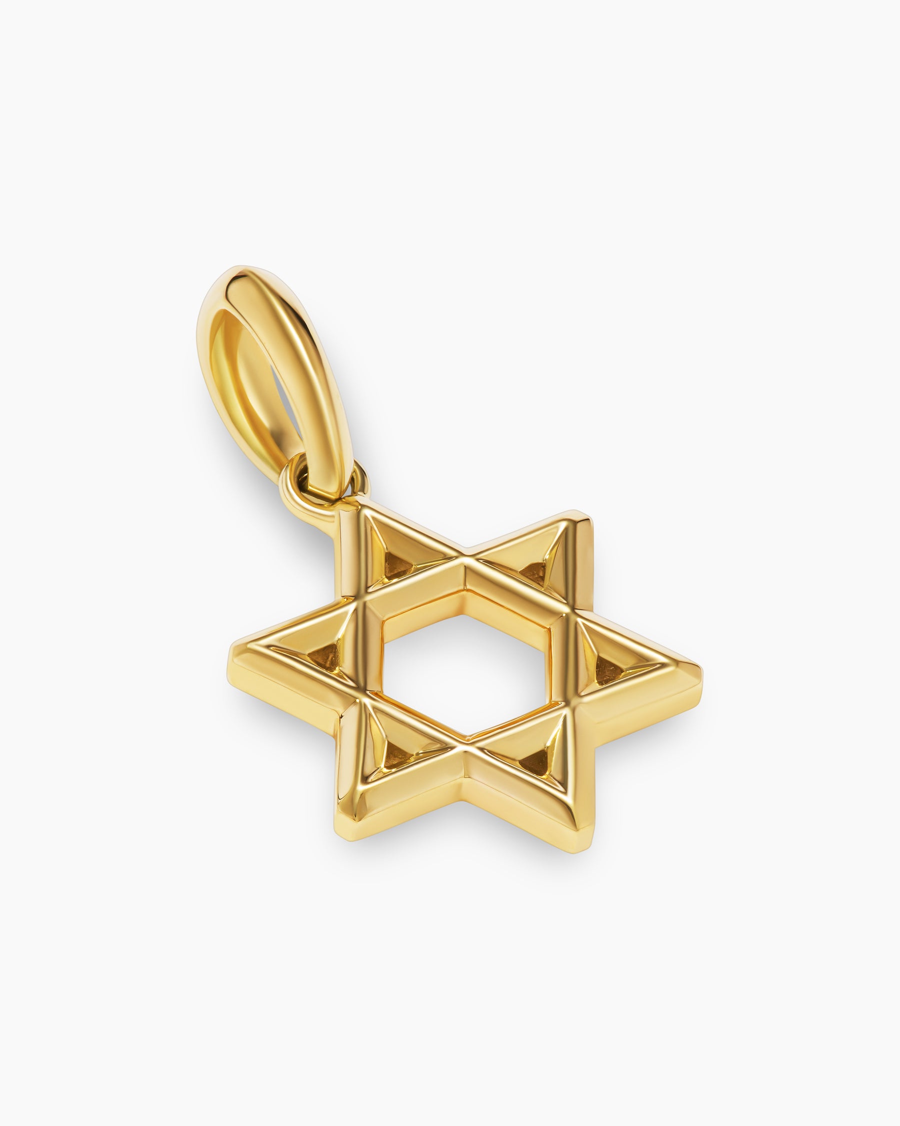 Star of David Pendant in 18K Yellow Gold, 19mm - Image 3