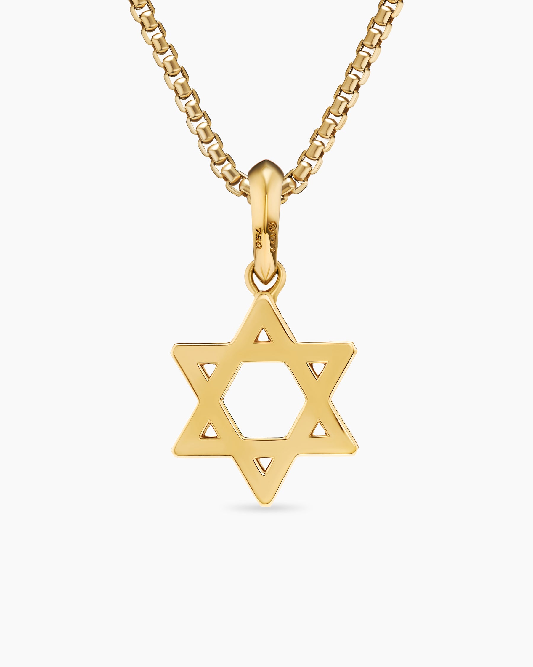 Star of David Pendant in 18K Yellow Gold, 19mm - Image 4