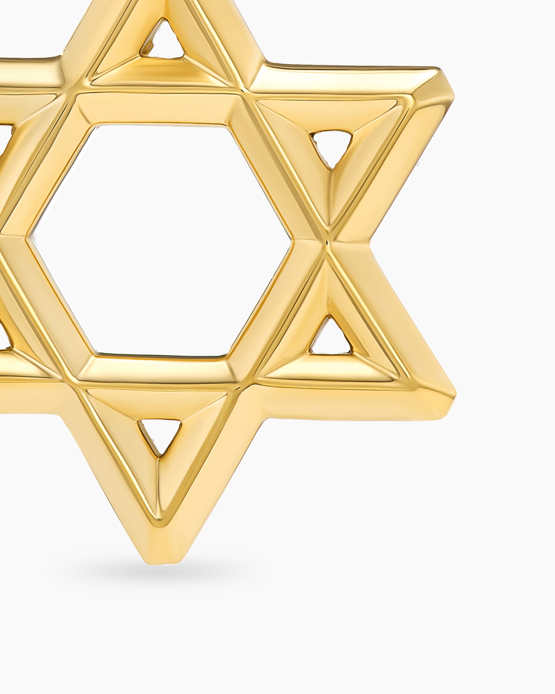 Star of David Pendant in 18K Yellow Gold, 19mm - Image 5