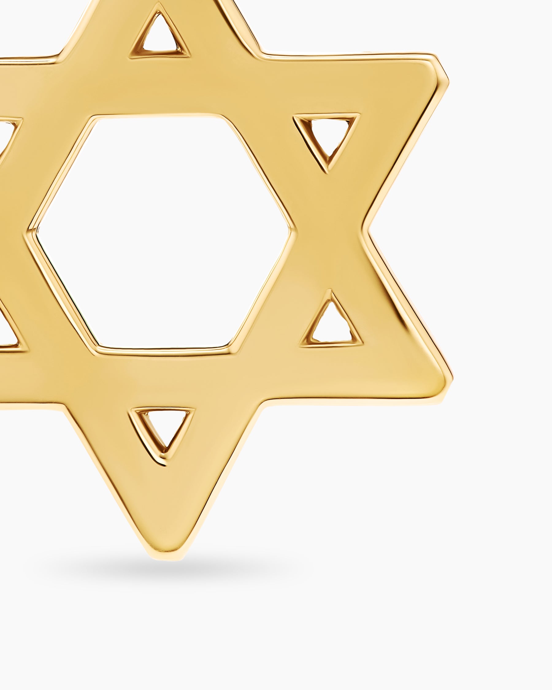 Star of David Pendant in 18K Yellow Gold, 19mm - Image 6