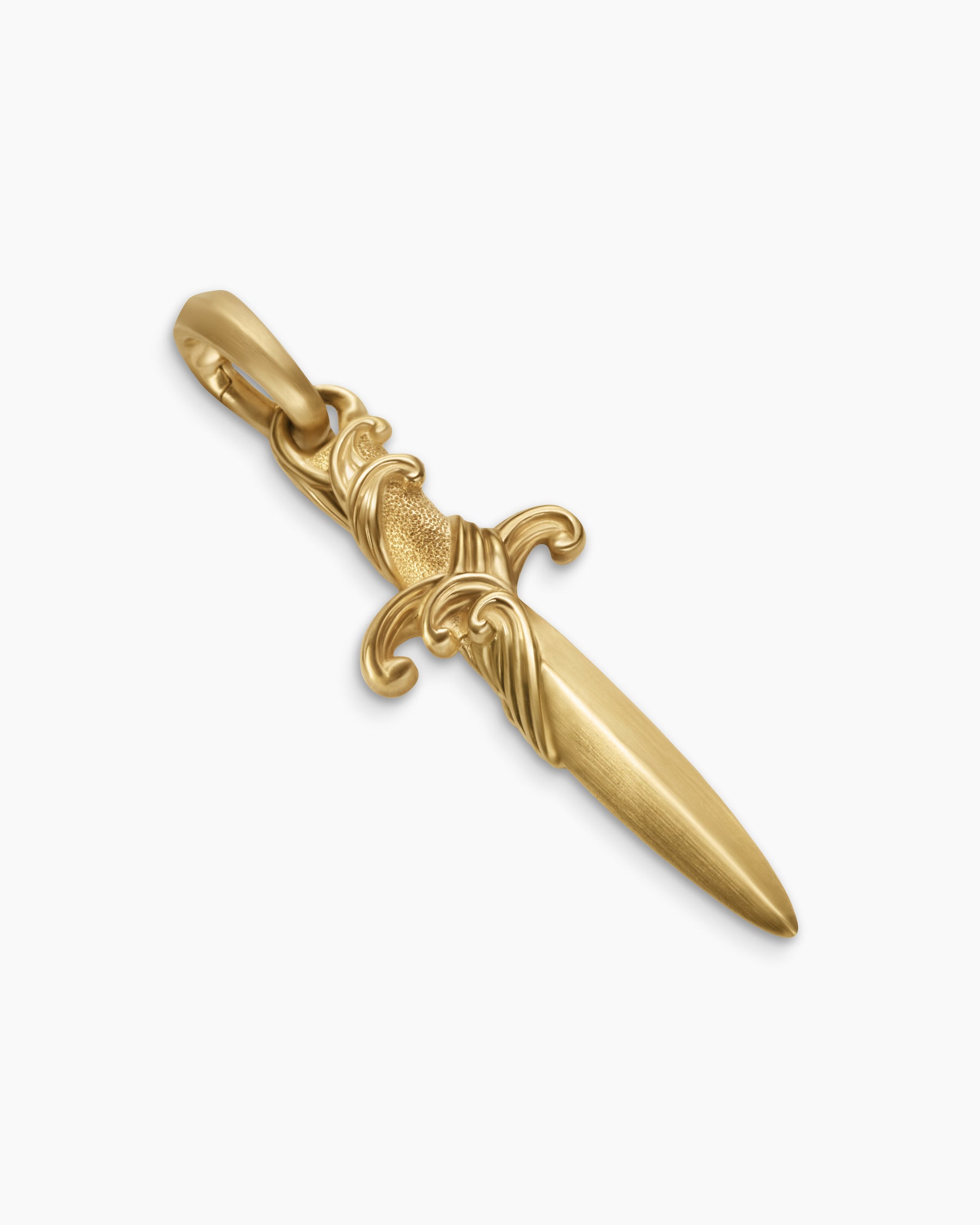 Waves Dagger Amulet in 18K Yellow Gold, 31mm - Image 3