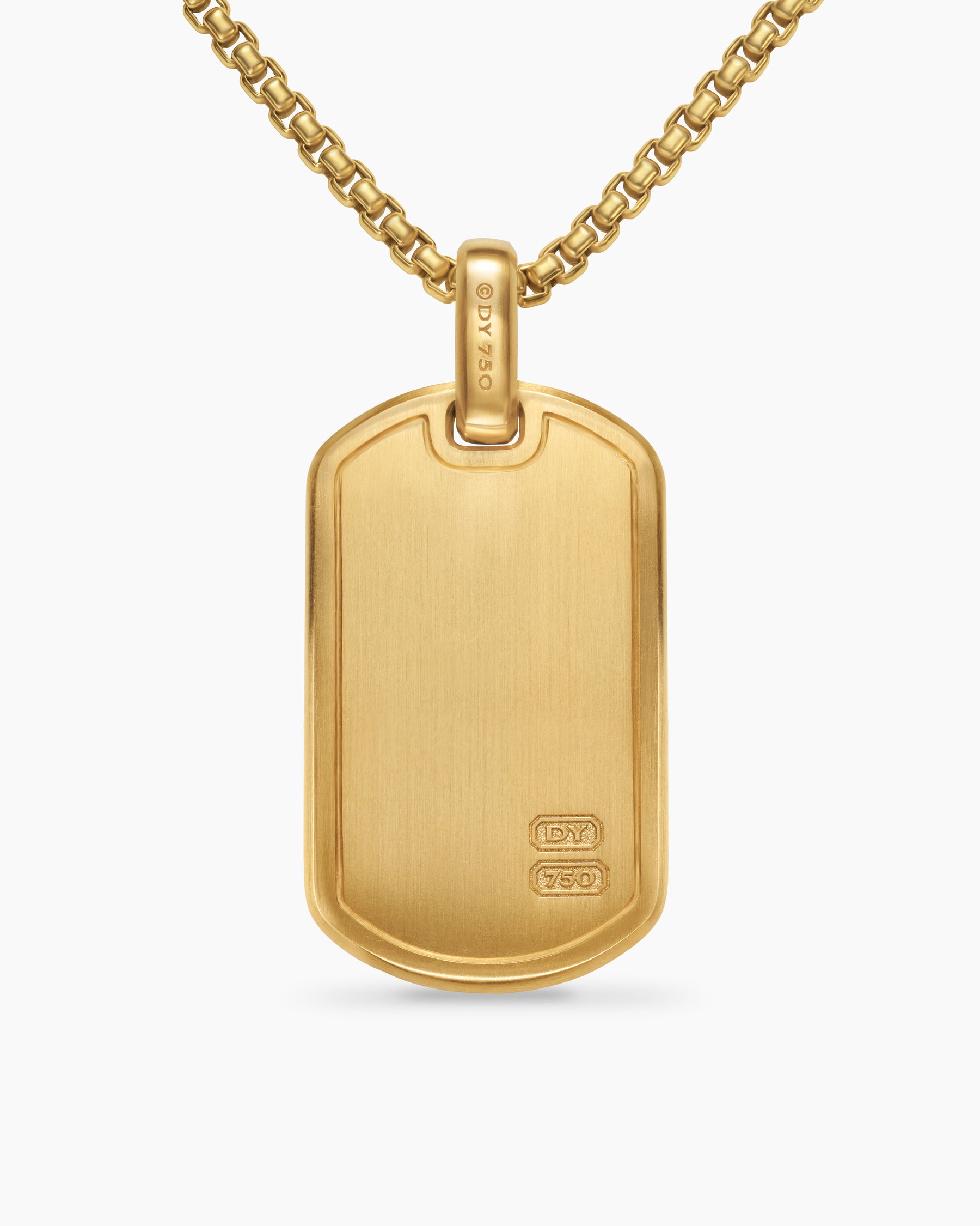 Pyramid Tag in 18K Yellow Gold, 35mm - Image 4