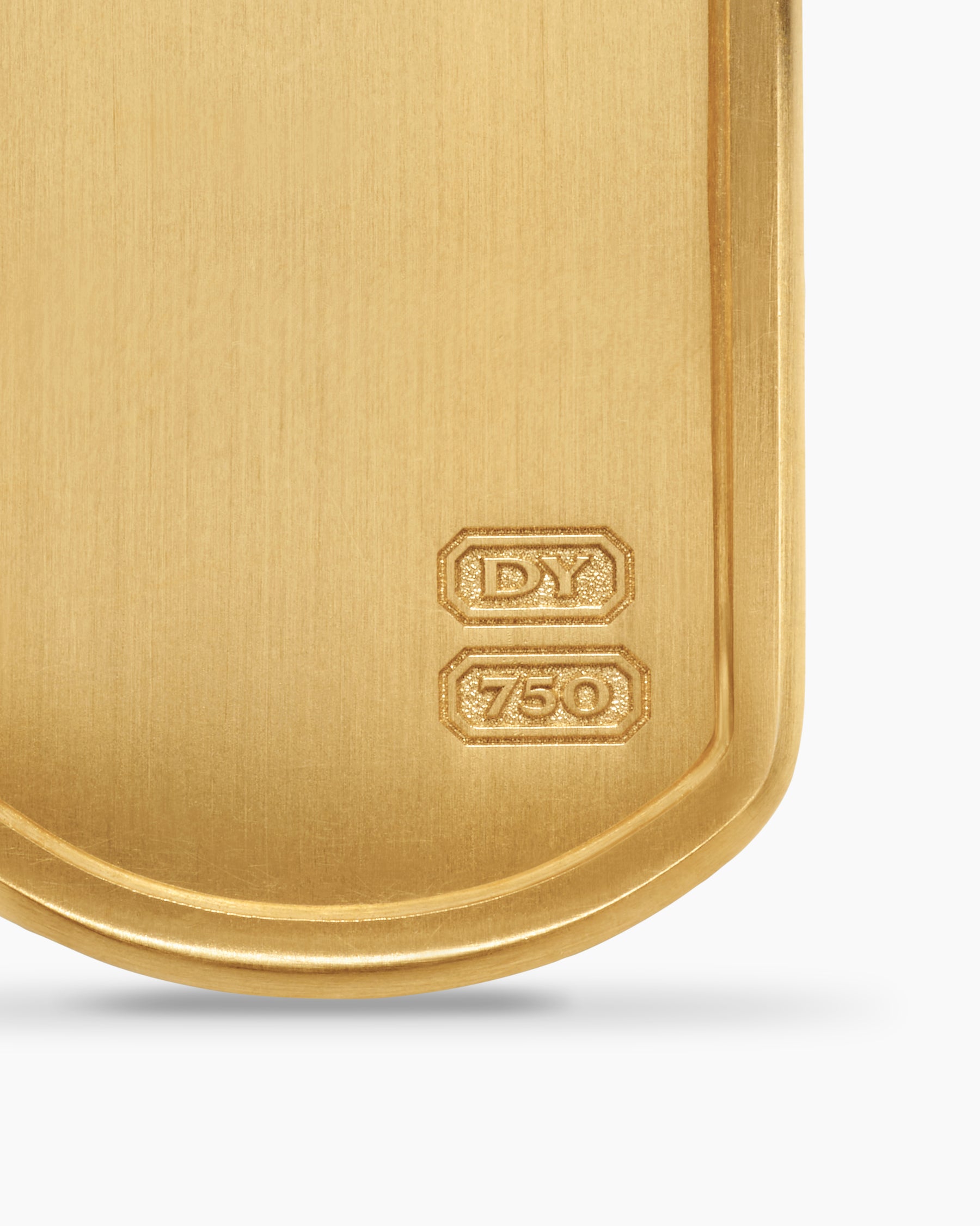 Pyramid Tag in 18K Yellow Gold, 35mm - Image 6