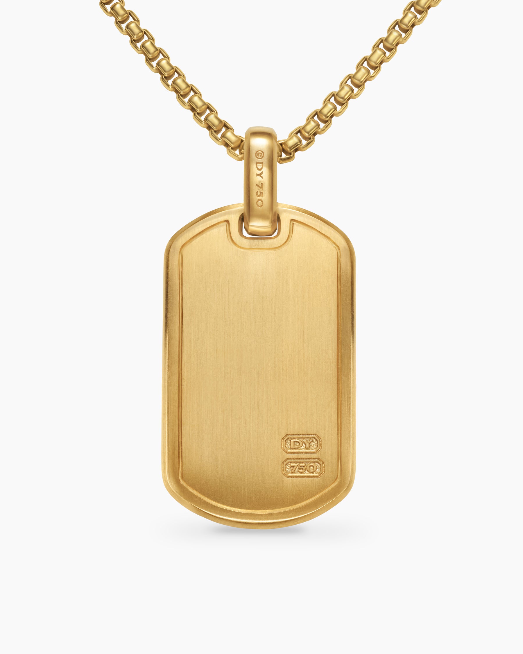 Pyramid Tag in 18K Yellow Gold with Diamonds, 35mm - Image 4