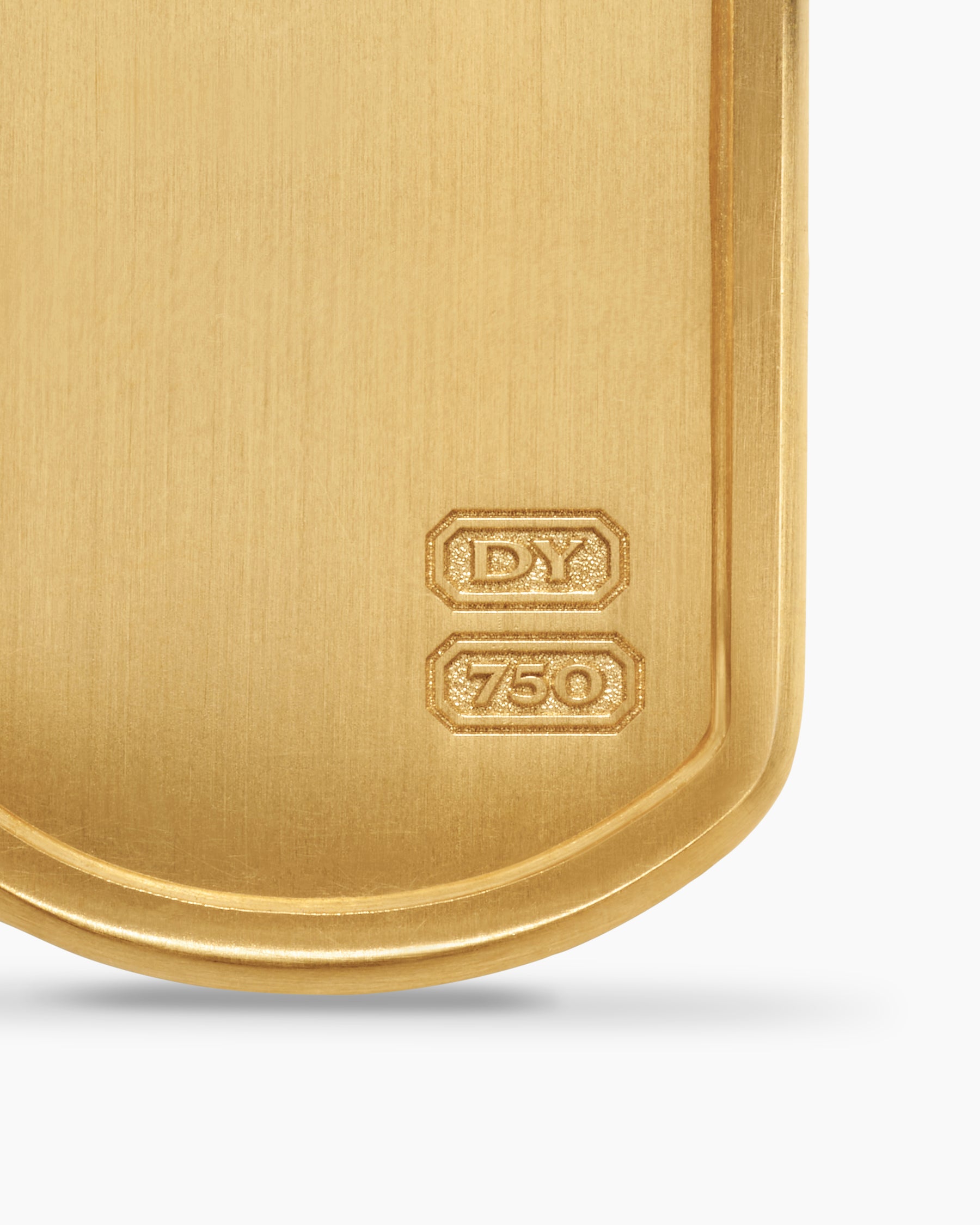 Pyramid Tag in 18K Yellow Gold with Diamonds, 35mm - Image 6