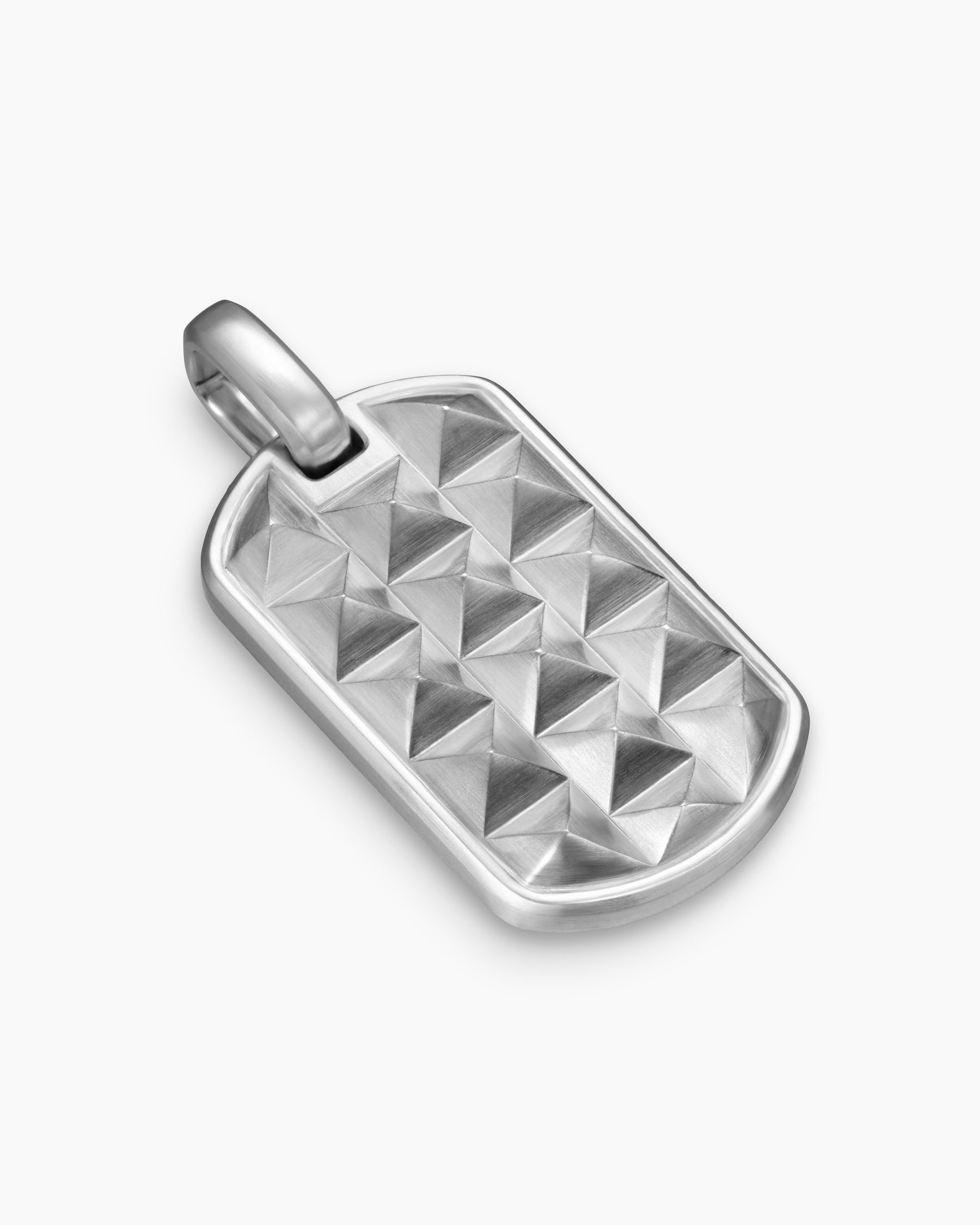Pyramid Tag in Sterling Silver, 35mm - Image 3