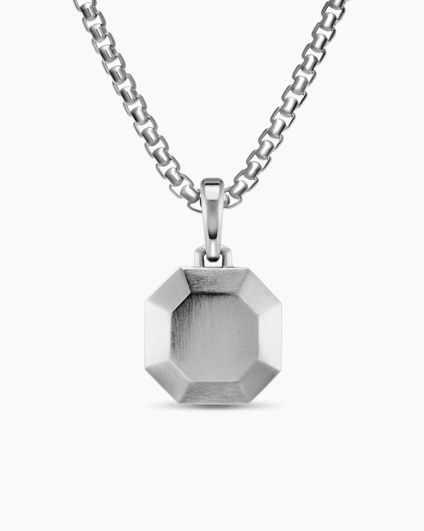 Faceted Amulet in Sterling Silver, 16mm