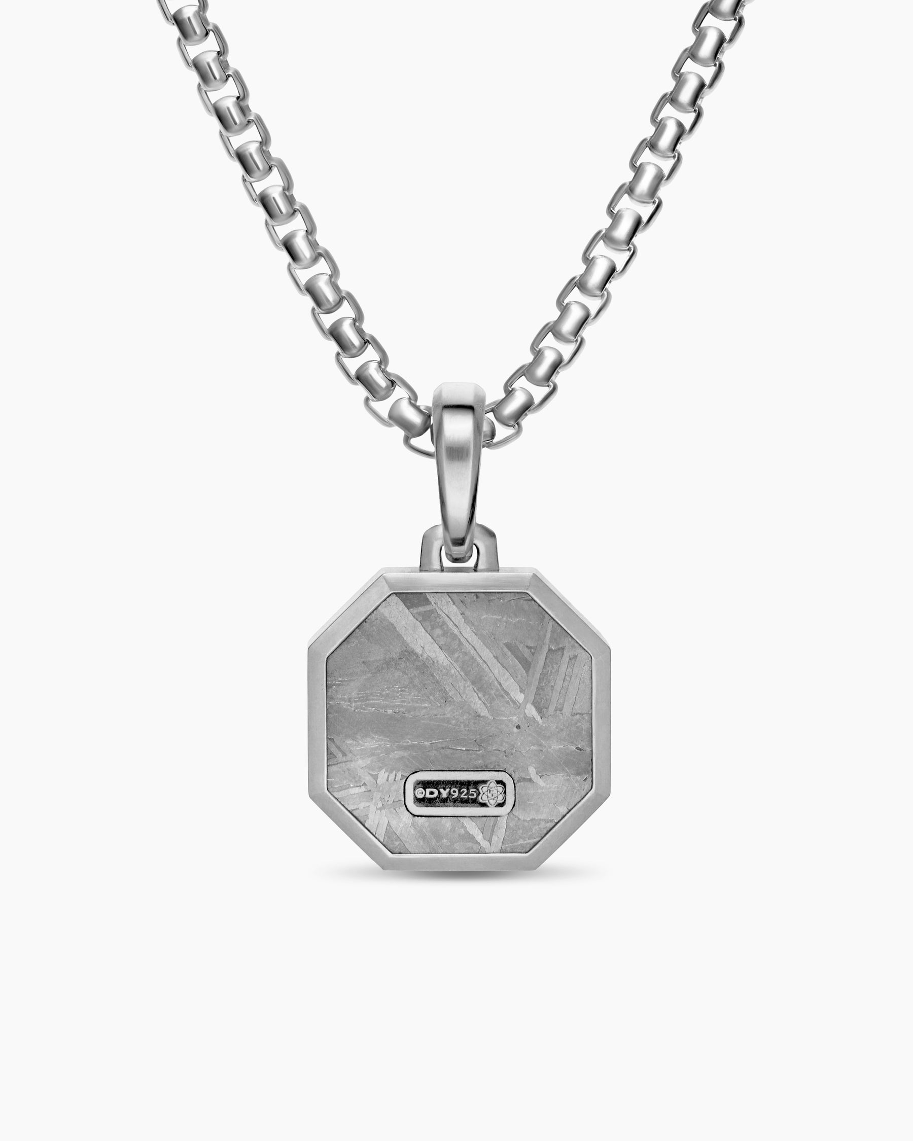 Faceted Stone Amulet in Sterling Silver with Meteorite, 16mm - Image 4