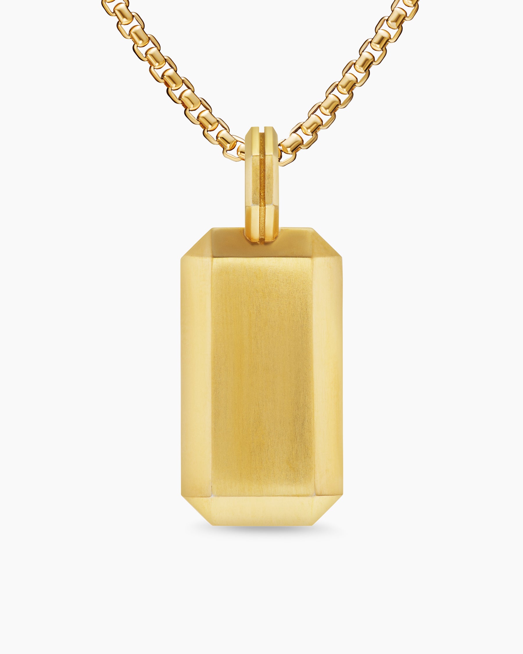 Octagonal Tag in 18K Yellow Gold with Diamonds, 27mm - Image 4