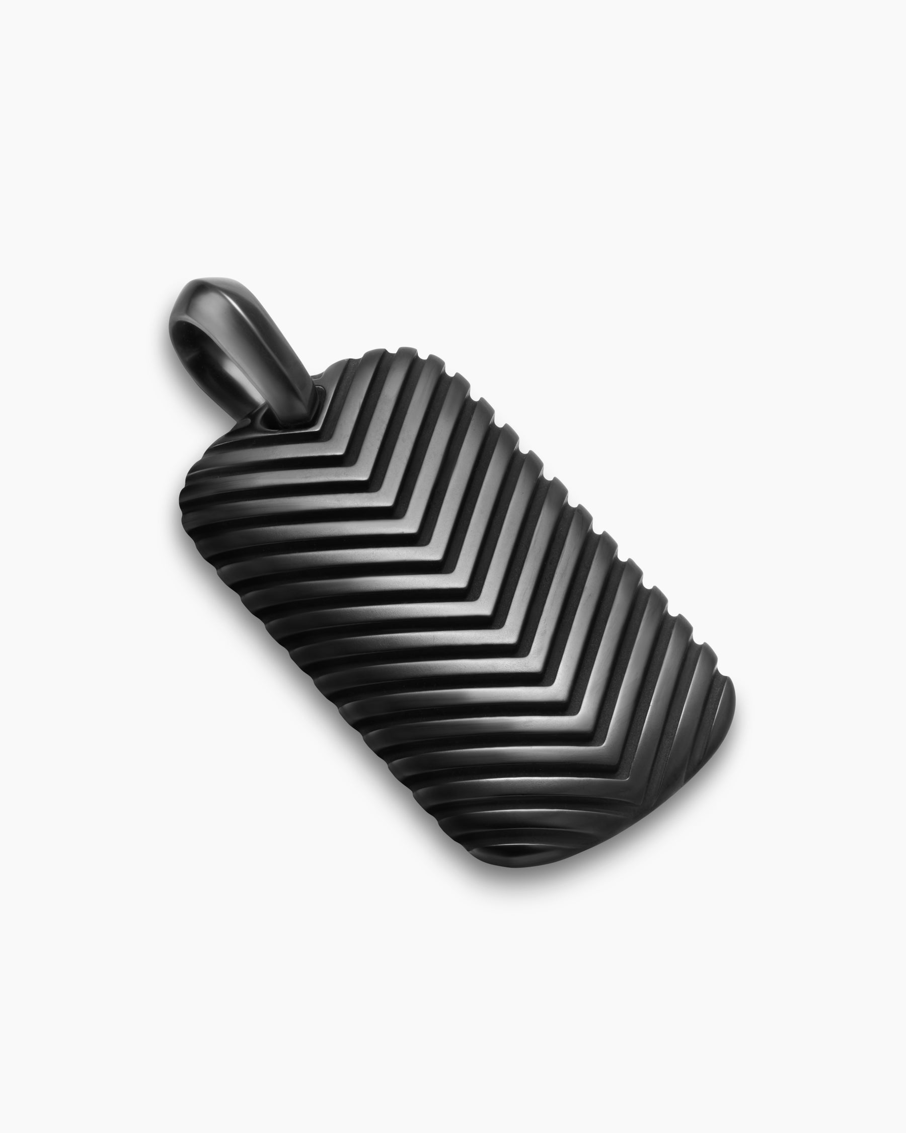 Chevron Tag in Black Titanium, 34mm - Image 3