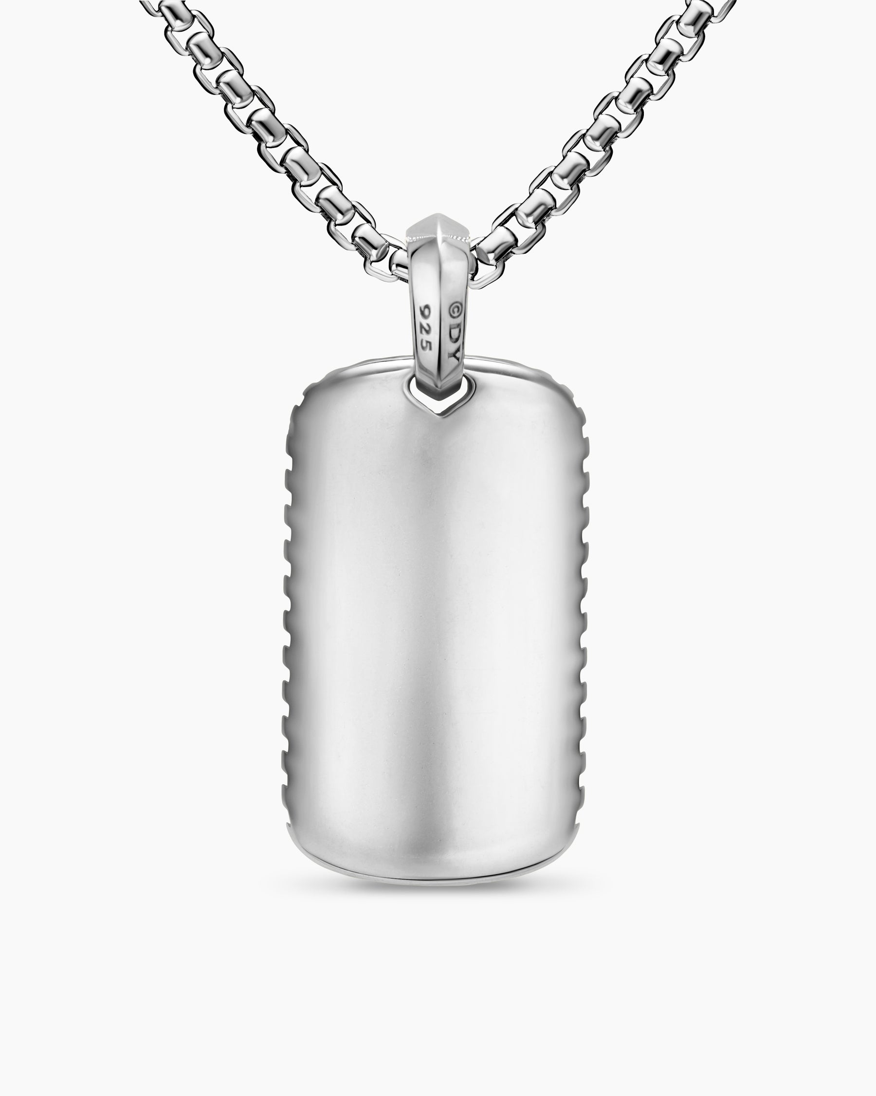 Chevron Tag in Sterling Silver, 34mm - Image 4