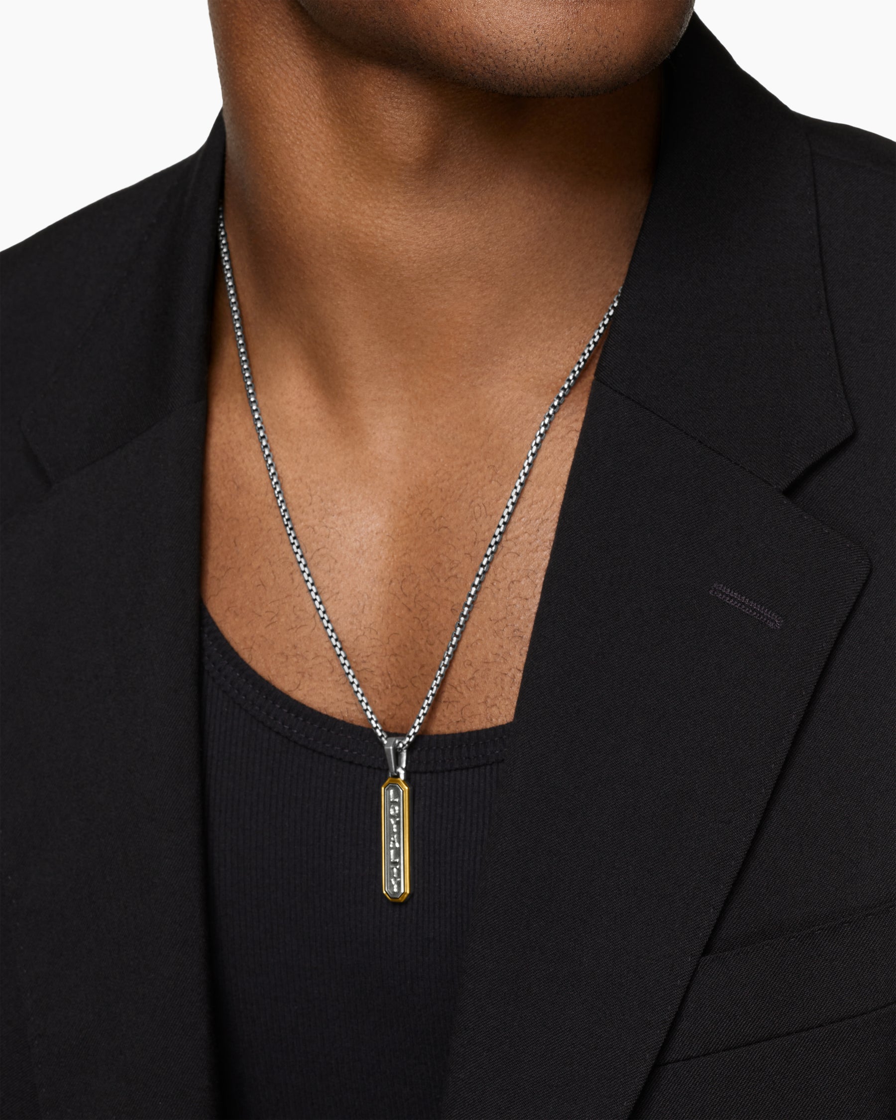 Alternative view of Loyalty Amulet in Sterling Silver with 14K Yellow Gold, 35mm