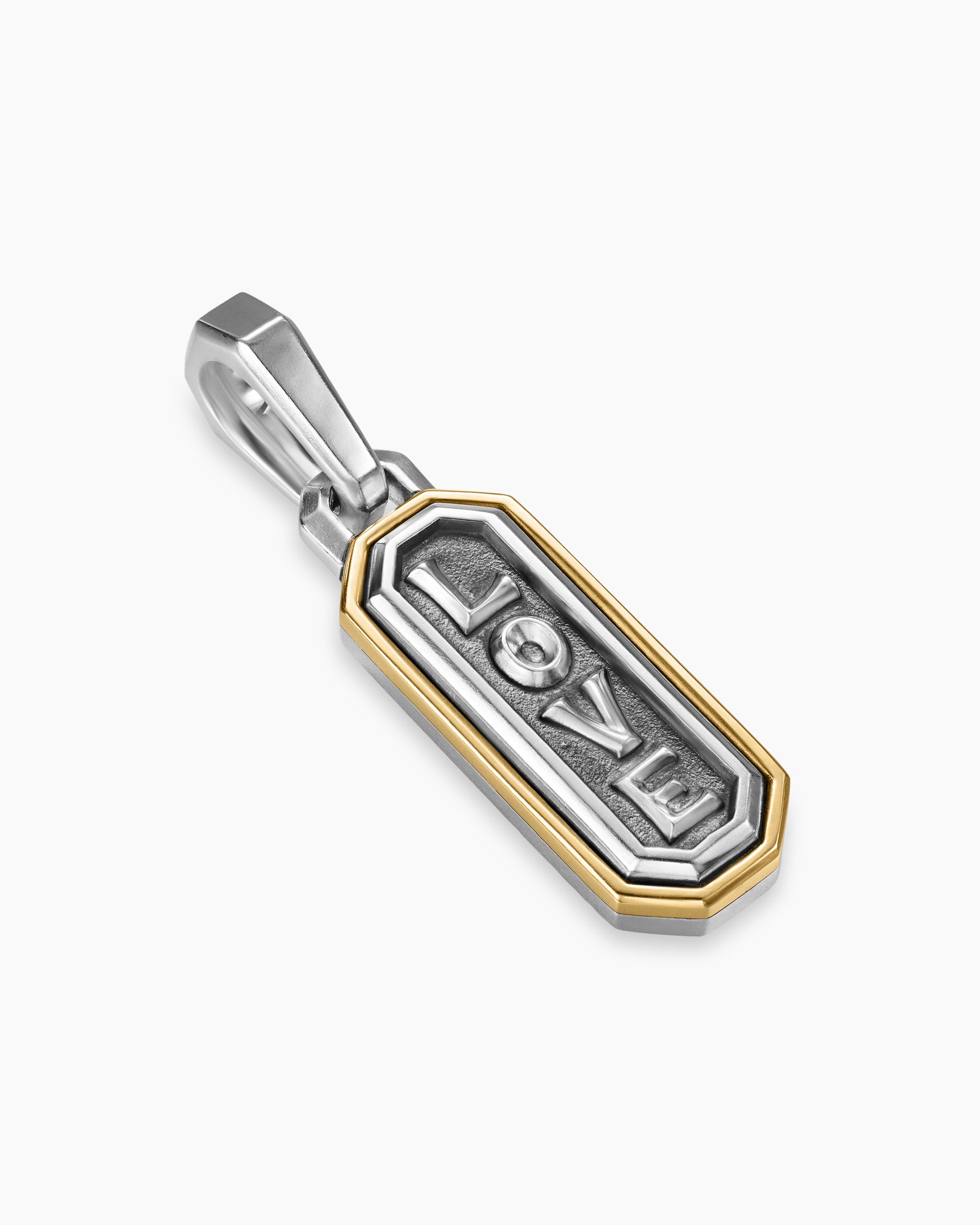 Love Amulet in Sterling Silver with 14K Yellow Gold, 22mm - Image 3