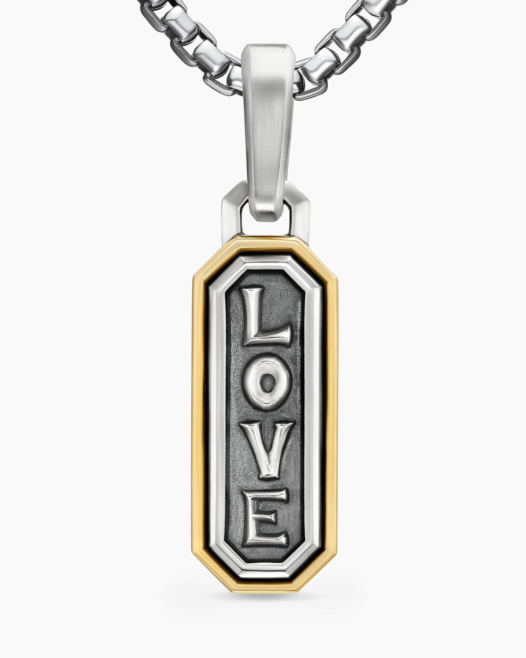 Love Amulet in Sterling Silver with 14K Yellow Gold, 22mm - Image 5