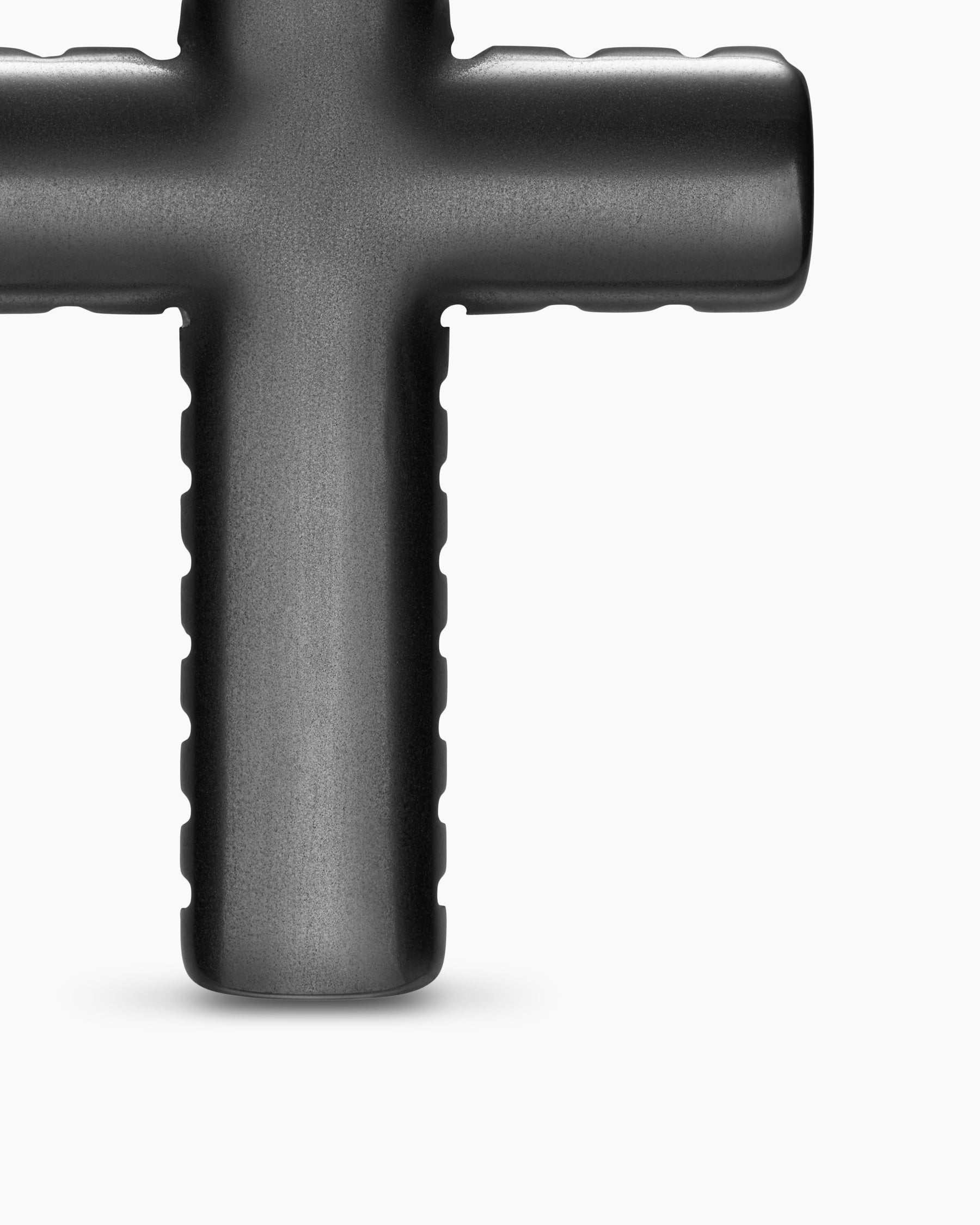 Chevron Cross Pendant in Black Titanium with Diamonds, 36mm - Image 6