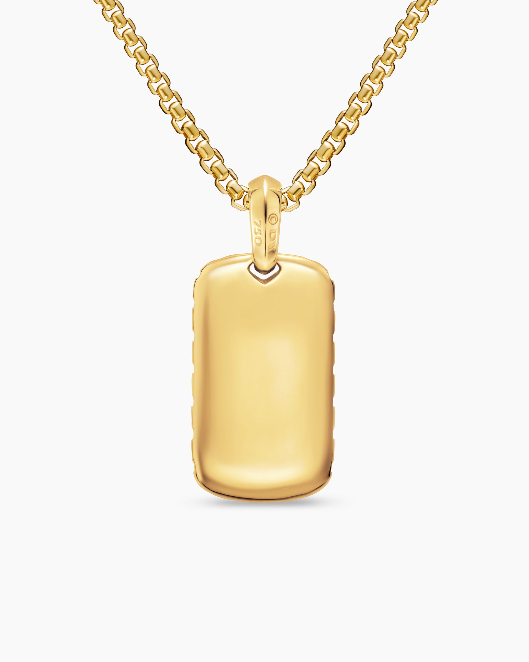 Chevron Tag in 18K Yellow Gold, 27mm - Image 4