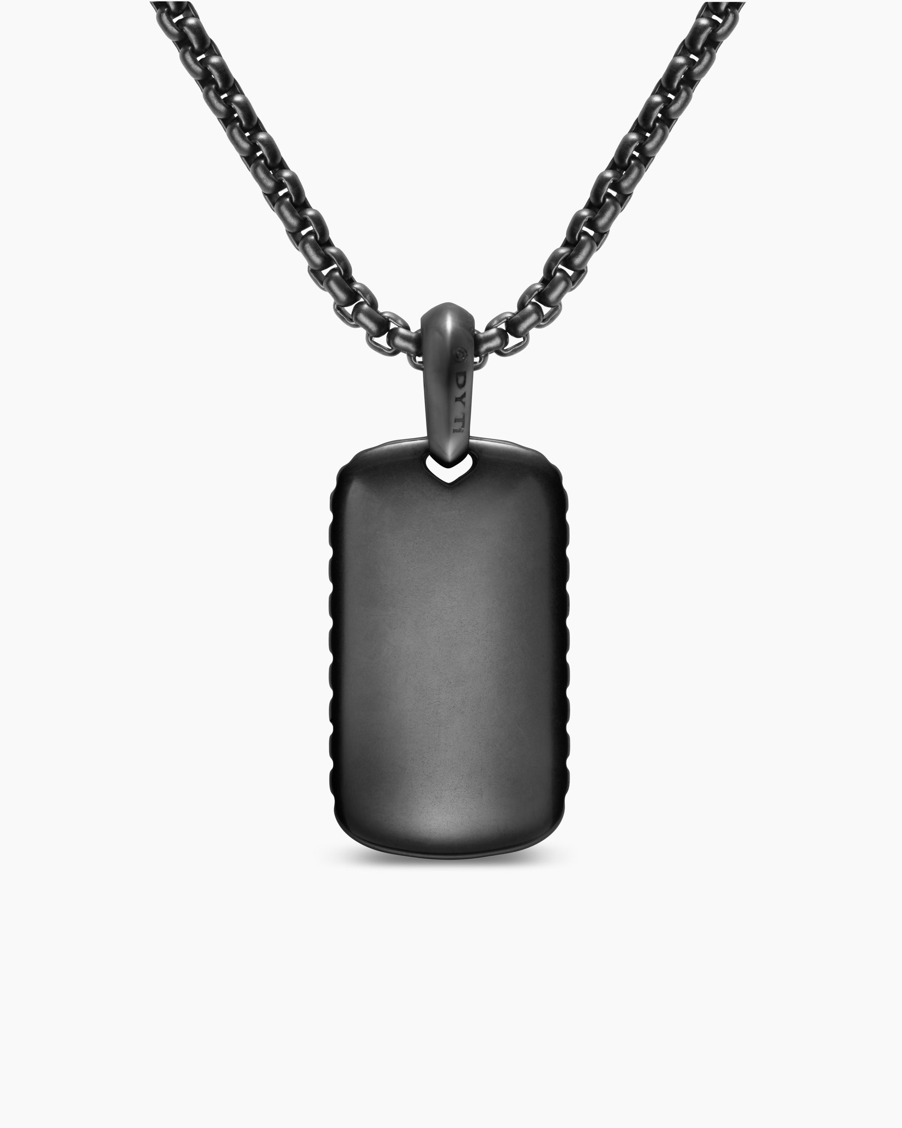 Chevron Tag in Black Titanium, 27mm - Image 4