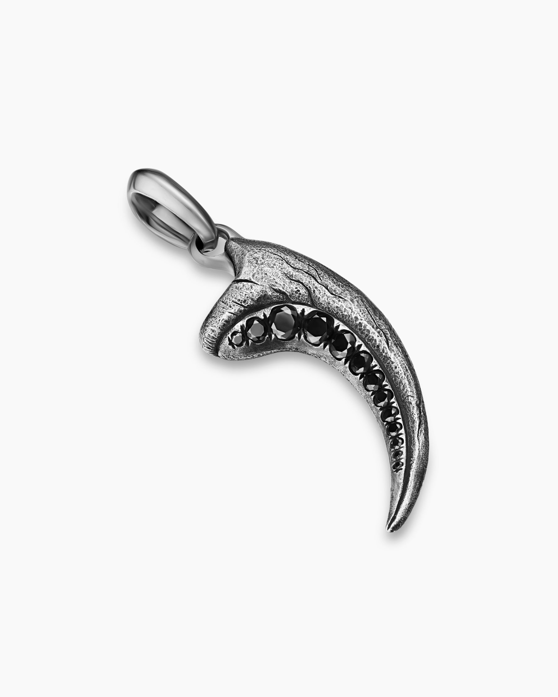 Raptor Claw Amulet in Sterling Silver with Black Diamonds, 36.2mm - Image 3